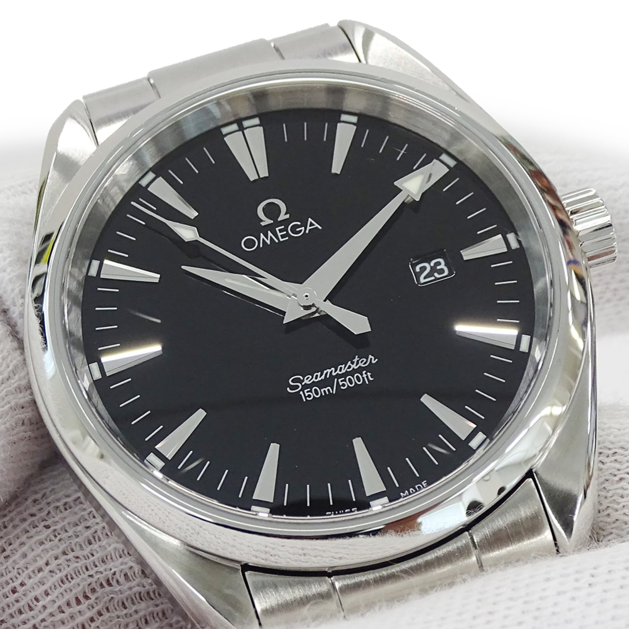 Omega Seamaster Aqua Terra 2517.50 Brand Name Date Quartz Stainless Steel (SS) Silver Black