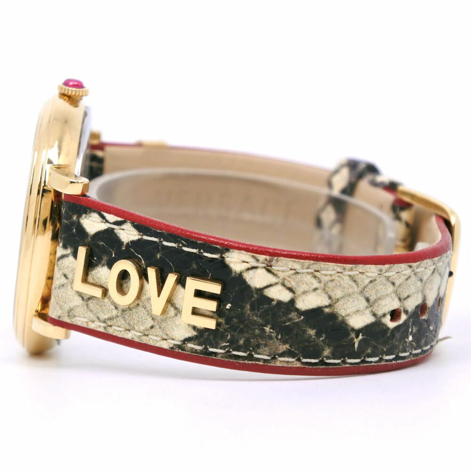 Versace VERSACE LOVE Uhr aus Edelstahl und LederQuarz analoges ZifferblattWeiß Zifferblatt, Damenuhr S111824339