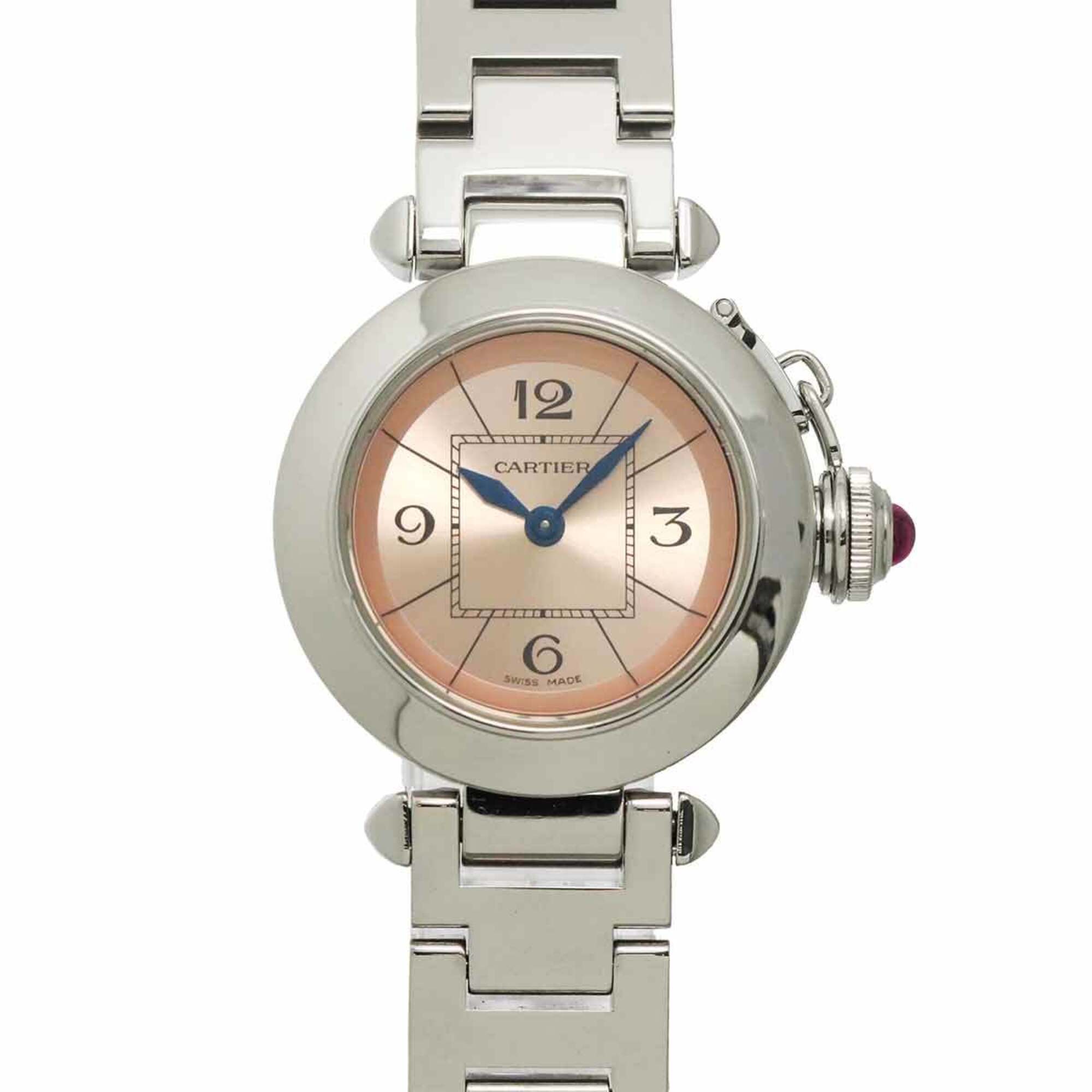 Cartier Miss Pasha W3140008 Women's Watch Pink Quartz