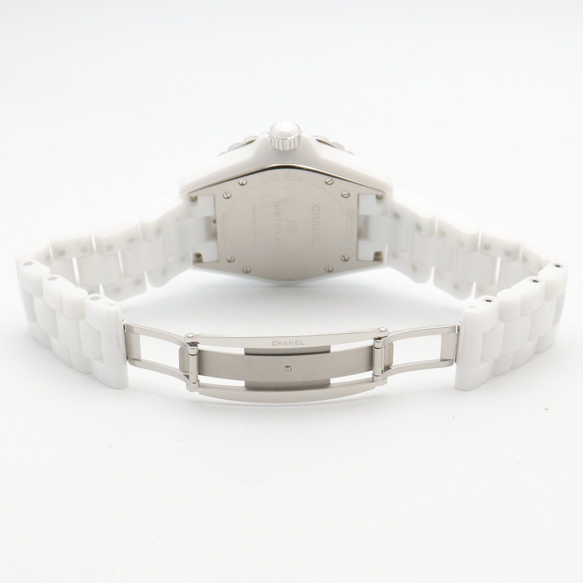 Montre Pour Hommes Chanel J12 Untitled en céramique Montre Pour Hommes, Blanc (H5582)