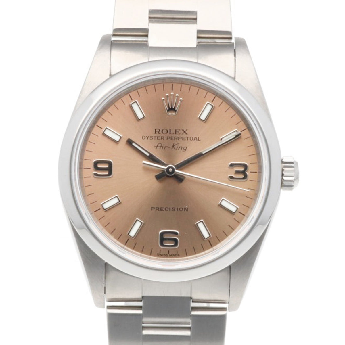 Rolex Air-King Oyster Perpetual 14000M Rosa Zifferblatt 34 mm Uhr