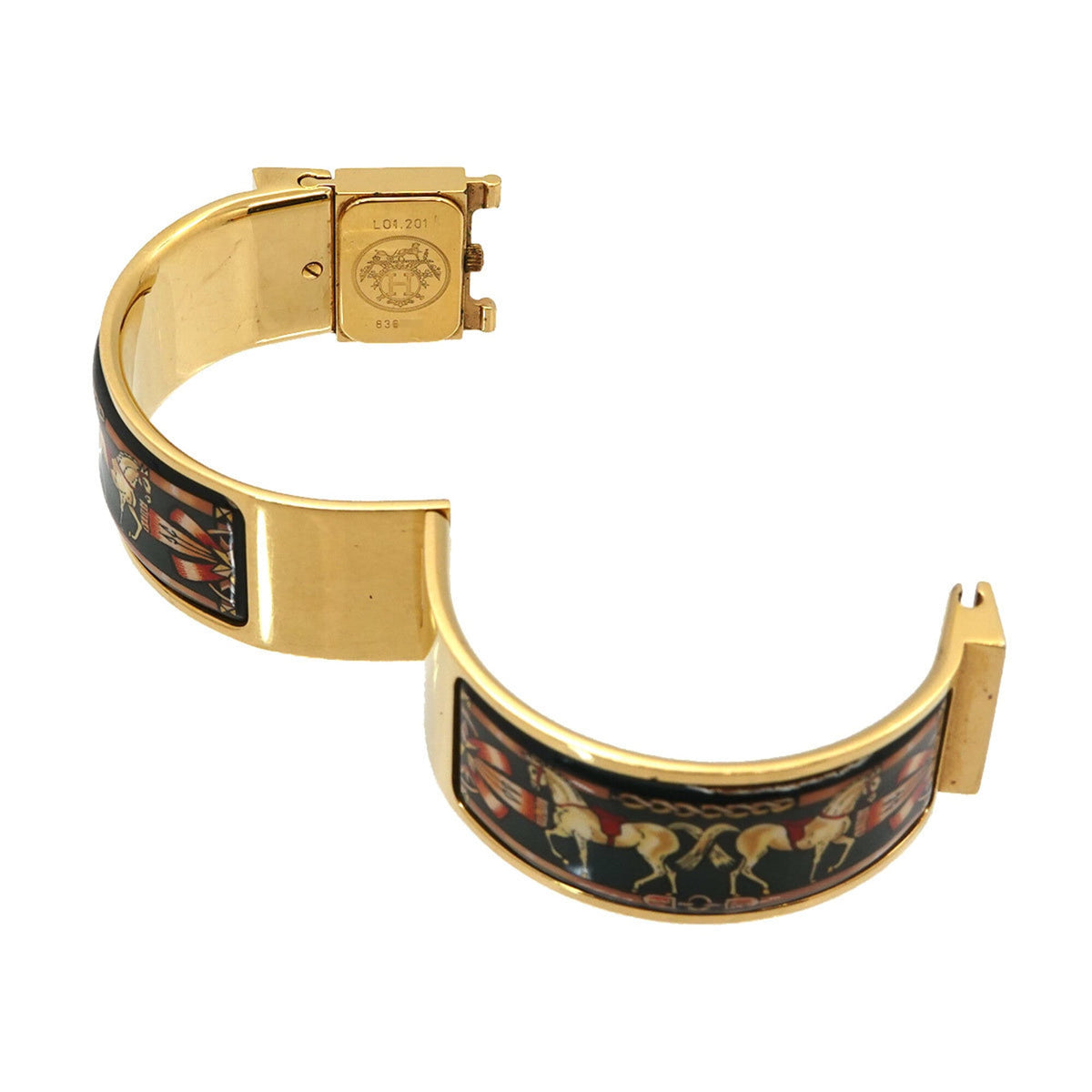 Montre Hermès Loquet LO1.201, cadran doré, 20 mm