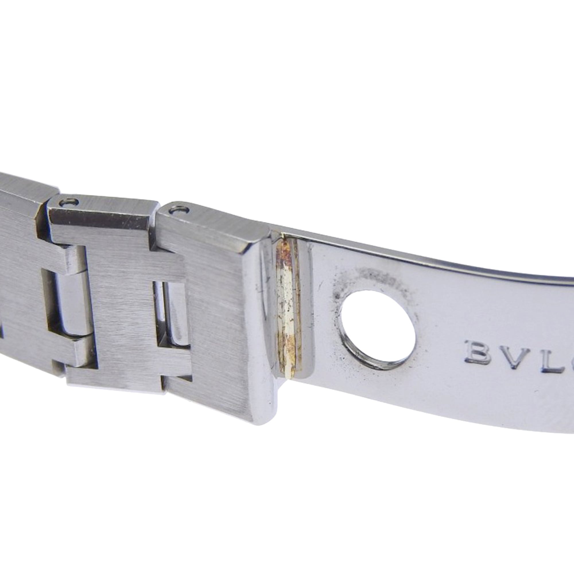 Bvlgari-horloge BB26SS, roestvrij staal, quartz, analoog display, zwarte wijzerplaat, damesmodel