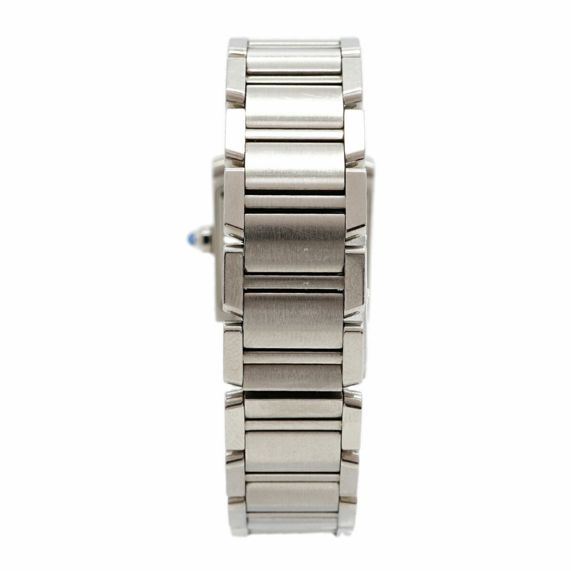 Cartier Tank Française SM W51008Q3 Damenuhr Elfenbein Zifferblatt