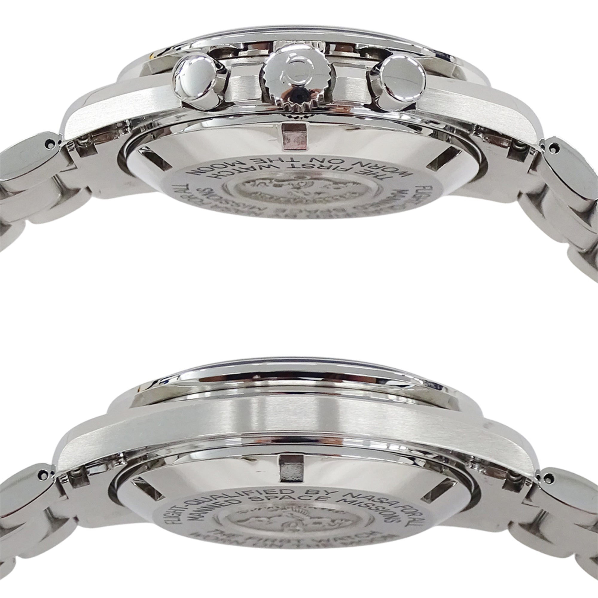 Omega Speedmaster 3597.11.00 Herrenuhr, Marke: Missions Apollo Chronograph, Handaufzug, Edelstahl (SS), Silber und Schwarz.