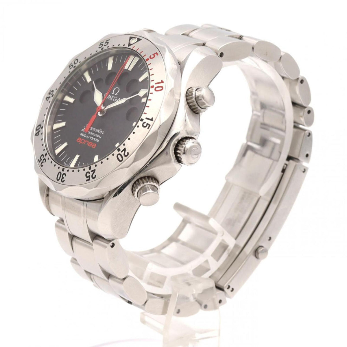 Omega Seamaster Apnea 2595.5 horloge met zwarte wijzerplaat, 43 mm