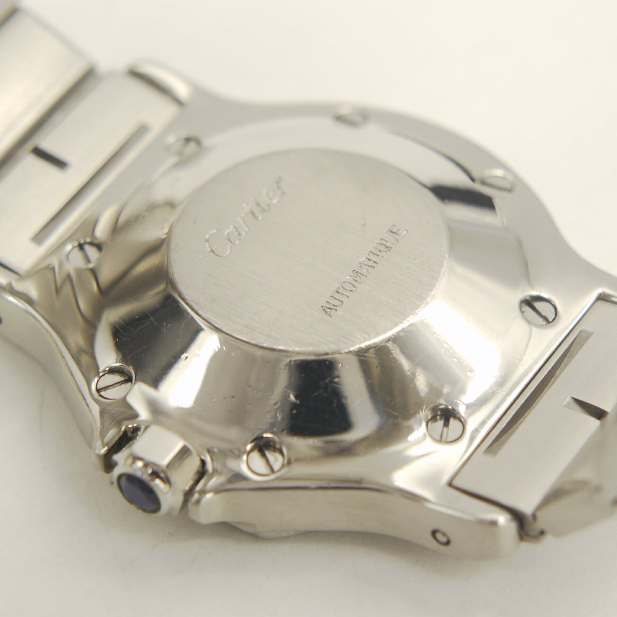 Cartier Santos Octagon LM 2965 White Dial 29mm Watch