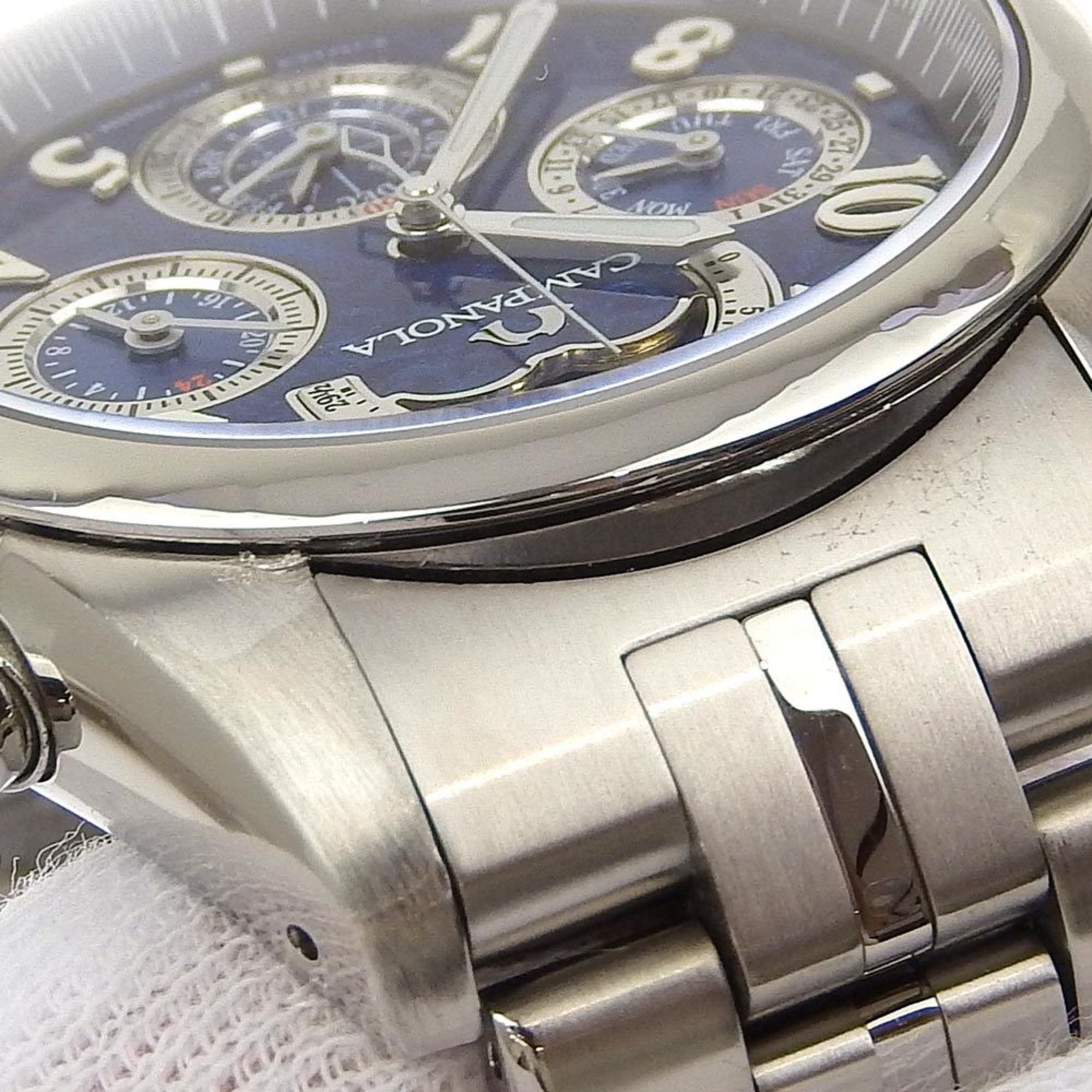 Citizen Campanola Watch Moon Face 6771-T010750-TA Herrenuhr aus Edelstahl mit Quarz blauem Zifferblatt S111624325