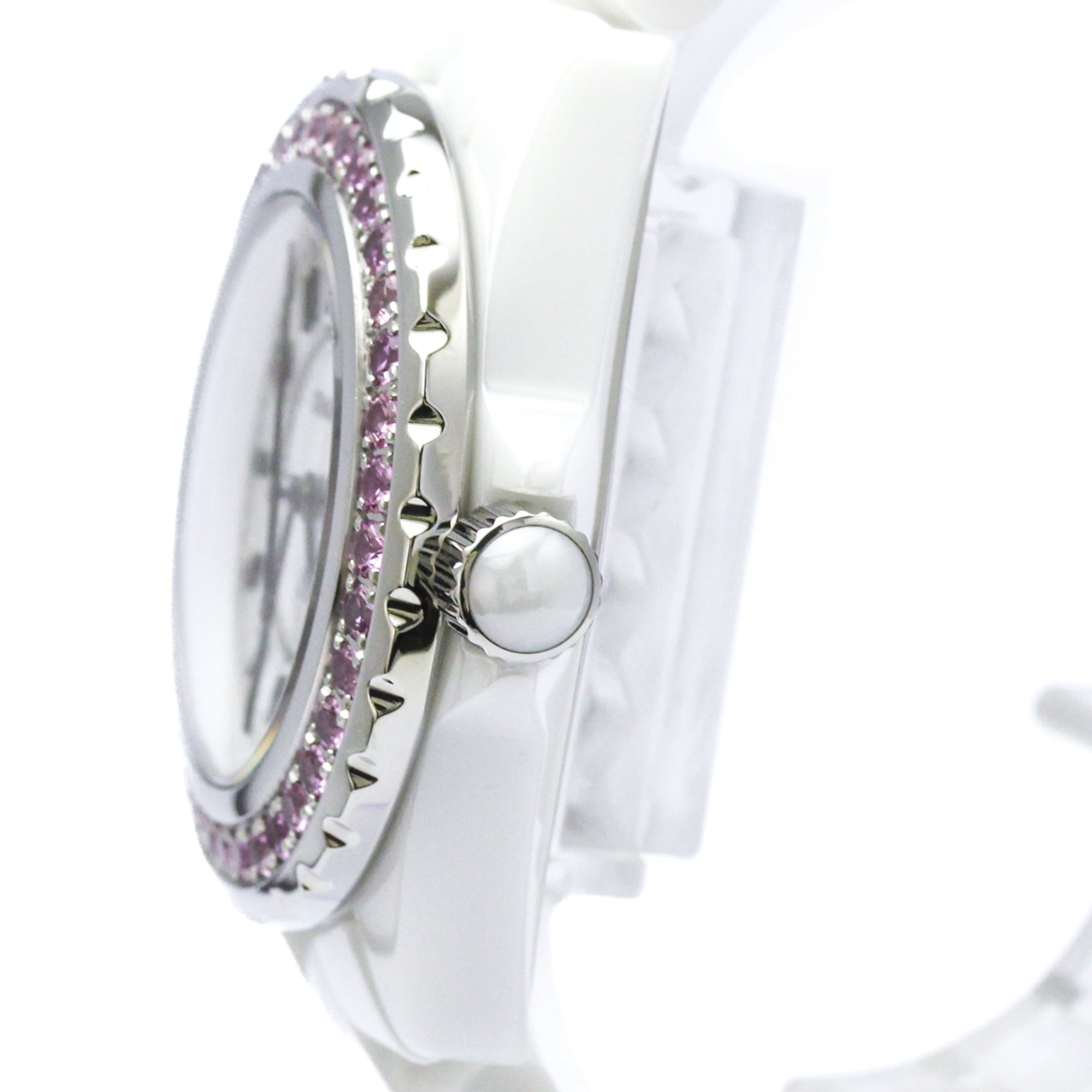 CHANEL J12 Pink Sapphire Ceramic Quartz Ladies Watch H1181 Polished