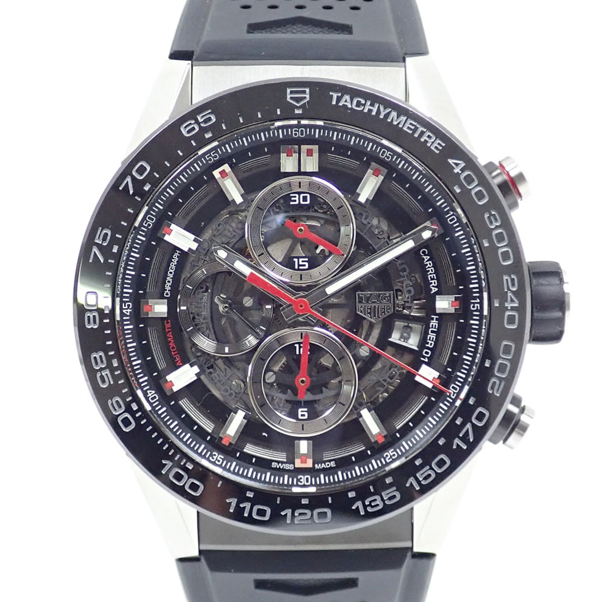 TAG Heuer Carrera Calibre 01 CAR2A1Z Black Dial 45mm Watch