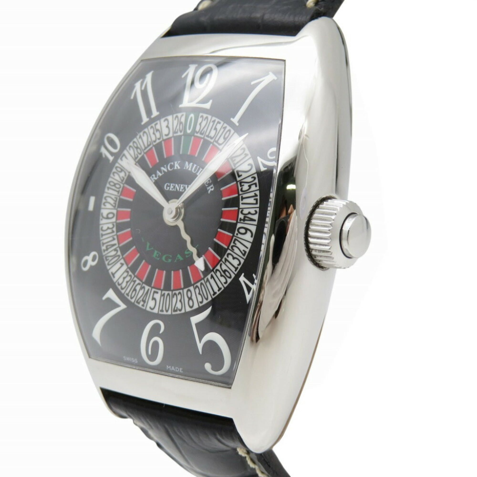 Franck Muller Vegas Roulette Big Face 8880VEGAS Automatikikuhr Automatik mit geprägtem Lederarmband Schwarz Zifferblatt 0760FRANCK MULLER Herrenuhr