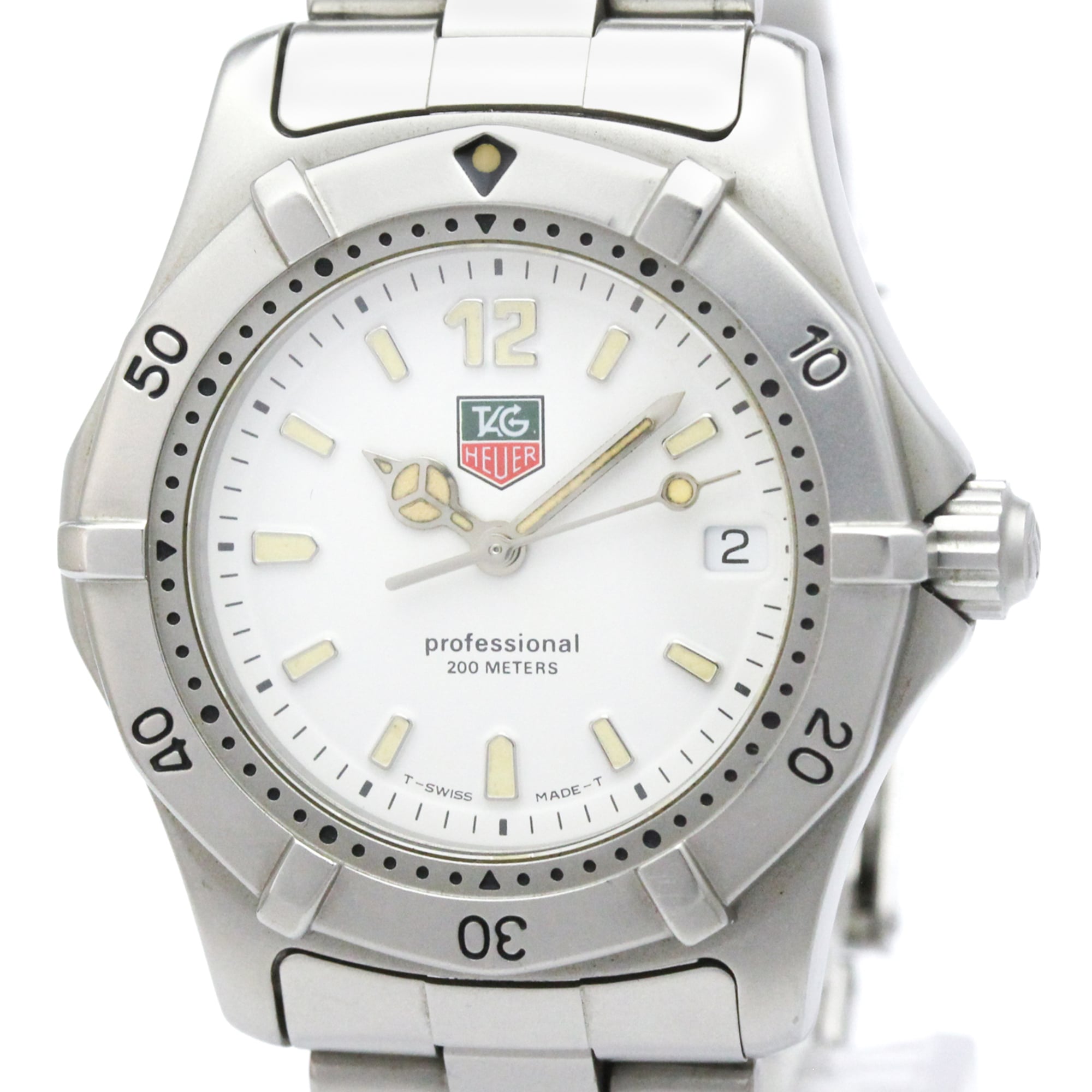 Montre TAG Heuer Professional WK1211 Blanc avec cadran de 34 mm
