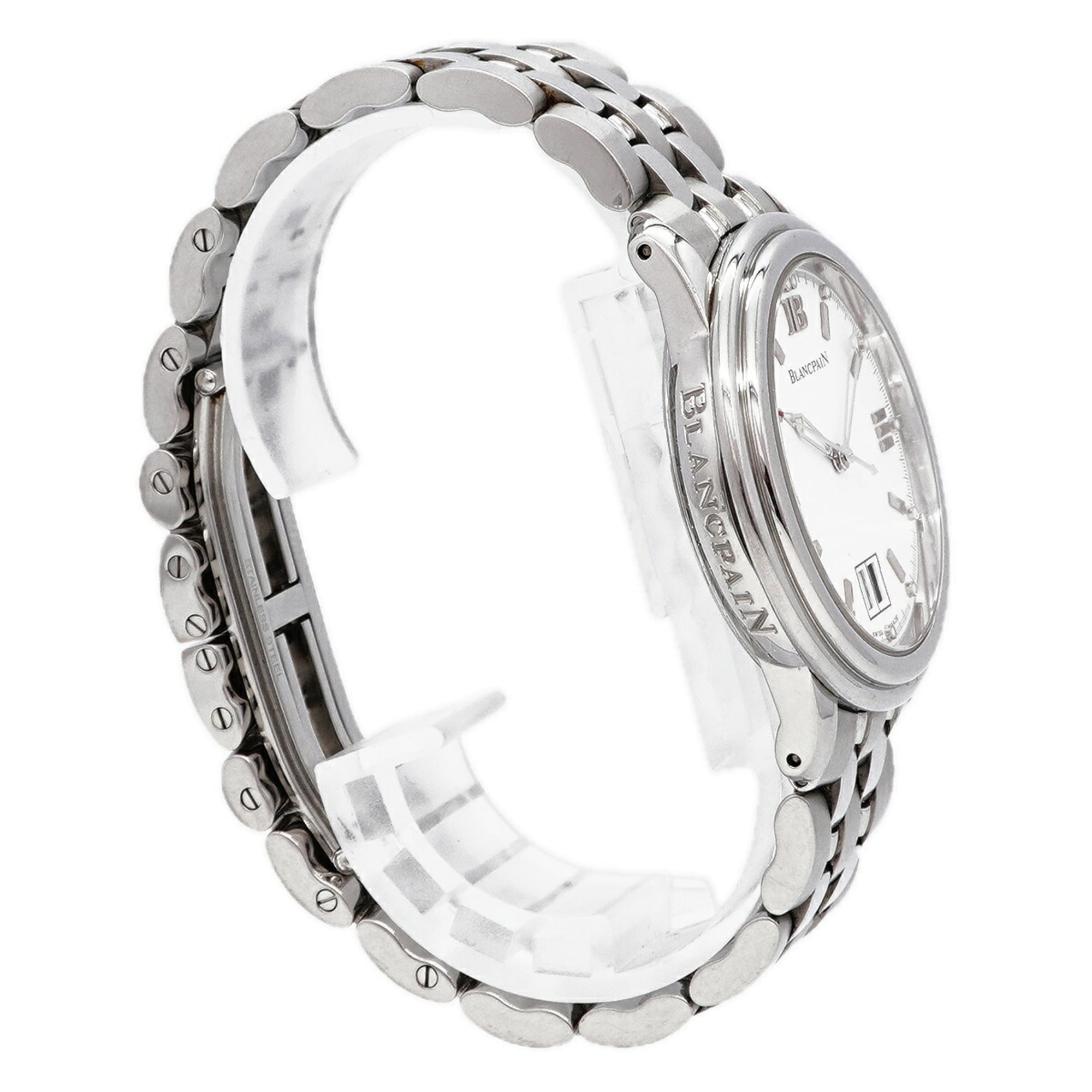 Montre Blancpain Leman 2150-1127-71 Blanc, cadran de 37 mm