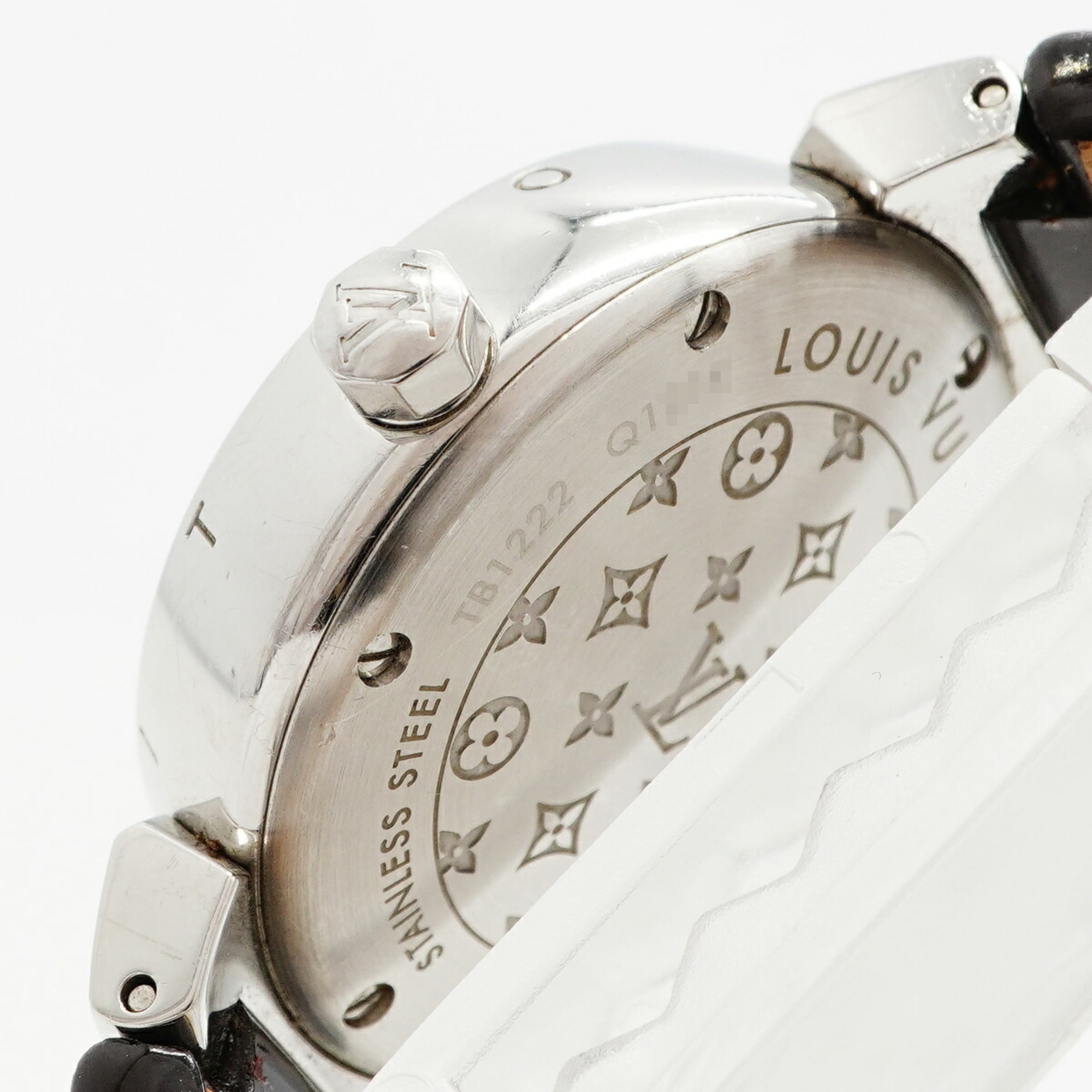 Louis Vuitton Tambour Q121K dameshorloge met zilveren wijzerplaat