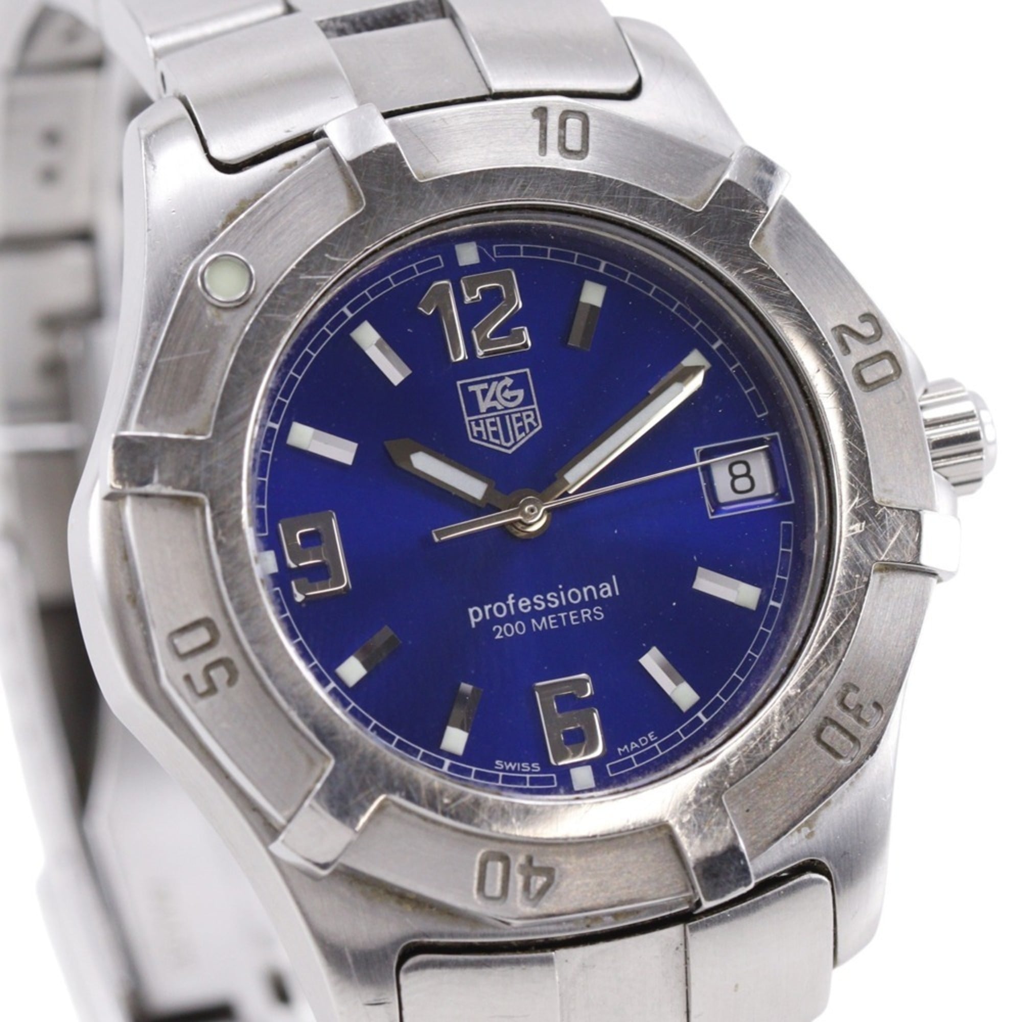 TAG Heuer 2000 Exclusive Herrenuhr WN1112 aus EdelstahlQuarz analog, blaues Zifferblatt