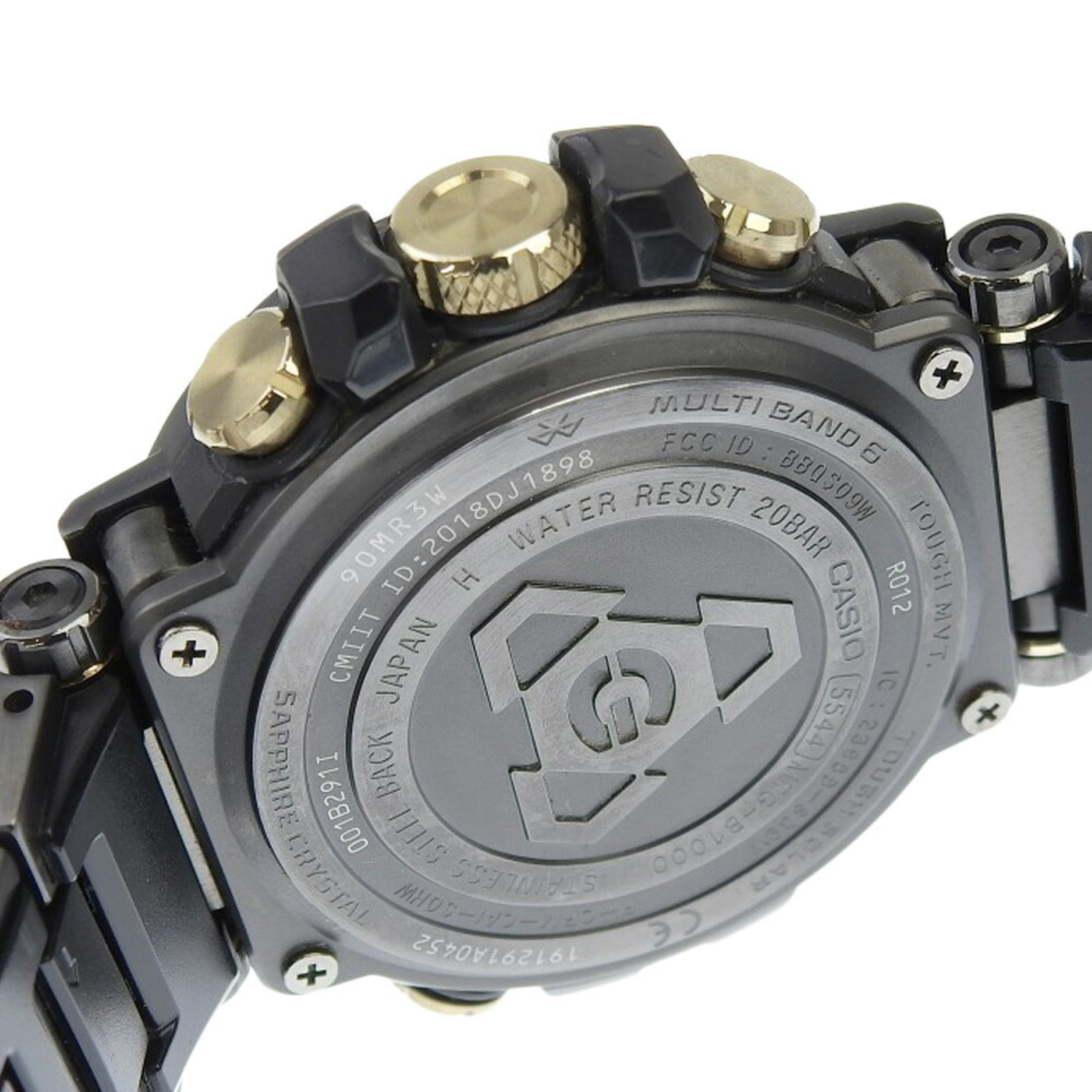 CASIO G-Shock MTG B1000 DCM 1AJF Horloge met zwarte wijzerplaat, metaal, roestvrij staal, radio, zonne-energie, 48 mm, heren