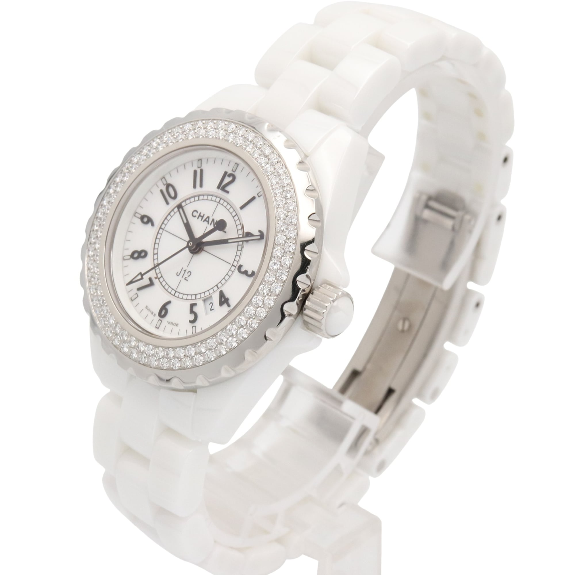 Chanel J12 H0967 White Dial Ceramic 33mm Watch