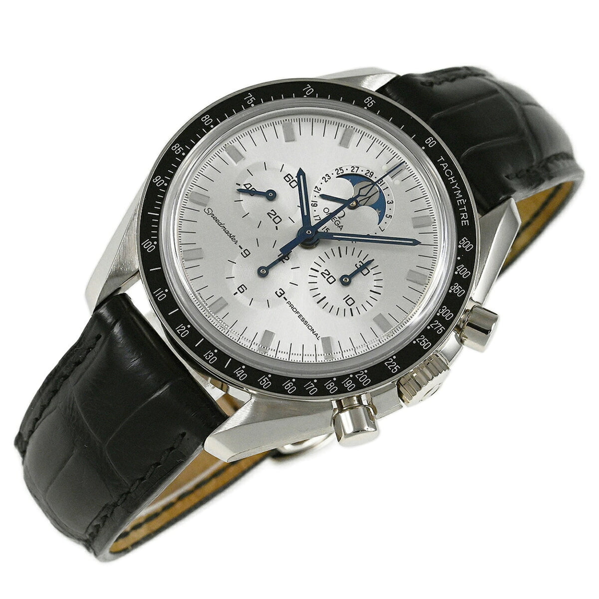 Omega Speedmaster Professional Moonphase 3689.30.31 horloge met zilveren wijzerplaat, 42 mm
