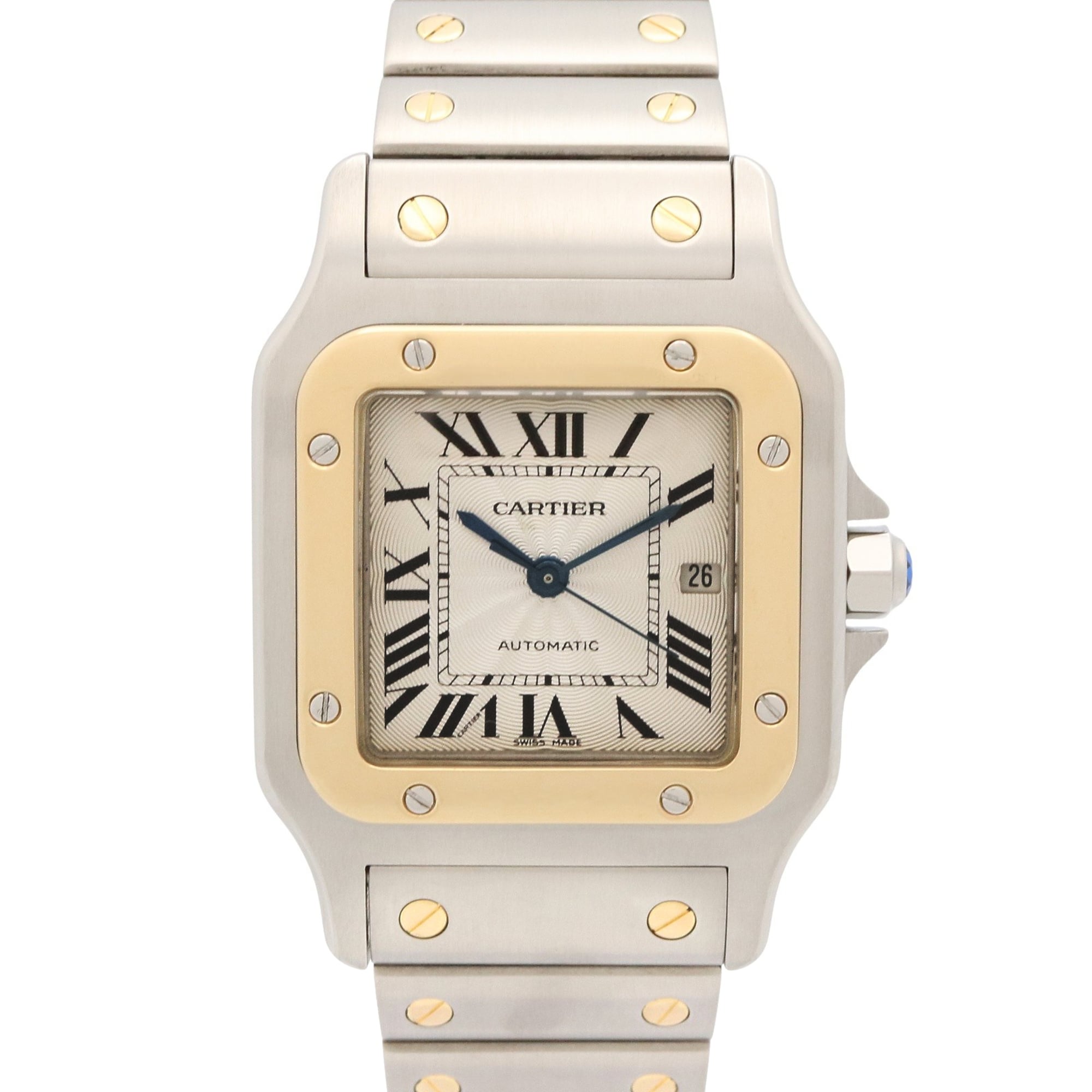 Cartier Santos W20058C4 Silver Dial Stainless steel, yellow gold 29mm Watch