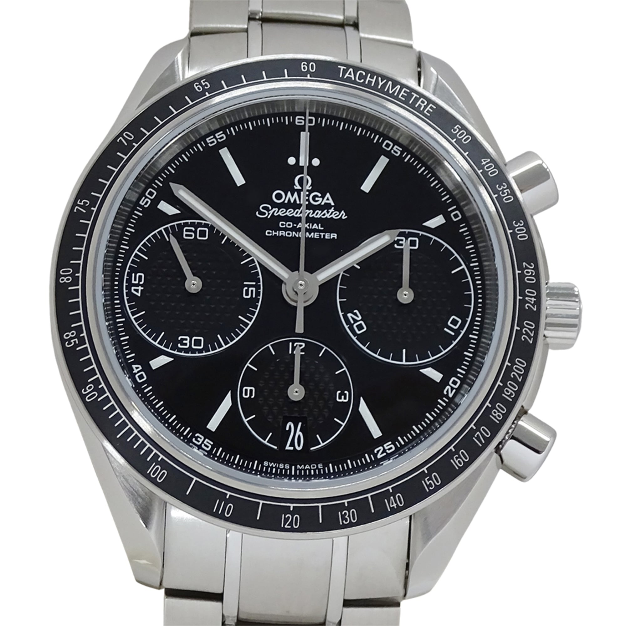 Omega Speedmaster Racing 326.30.40.50.01.001 Men's Watch, Brand Name, Co-Axial Chronograph, Automatic Movement, Stainless Steel (SS), Silver & Black.