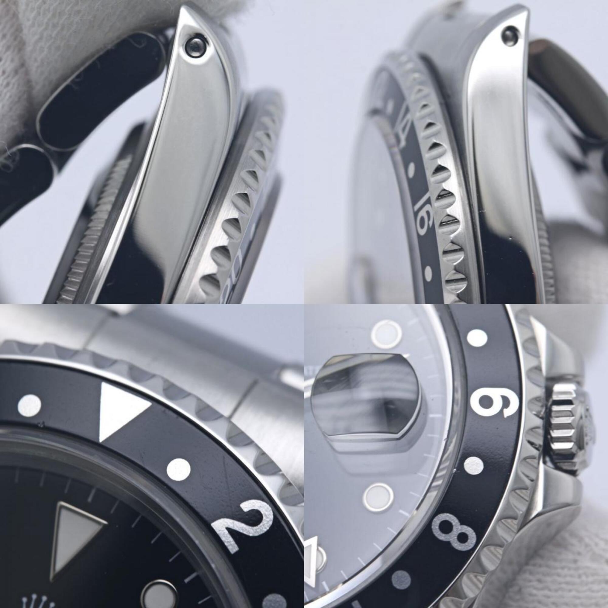 ROLEX GMT-Master II mit einfacher Schließe 16700, komplett mit TritiumHerrenuhr aus Edelstahl 40372
