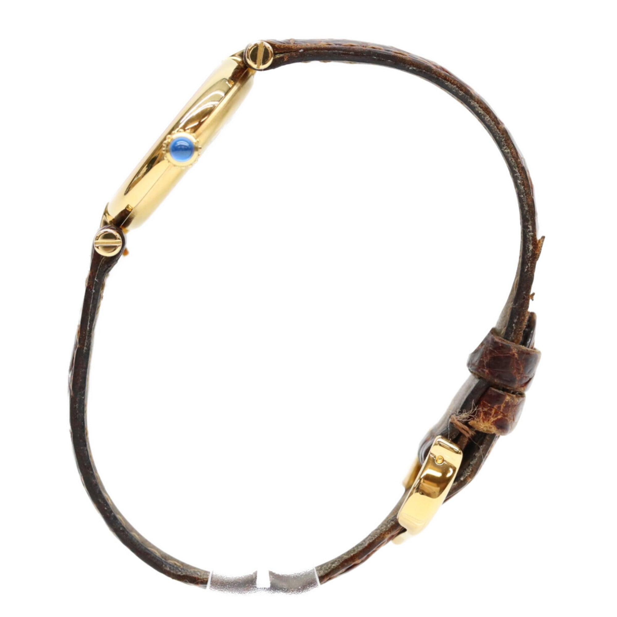 Cartier Must Vendôme SM Vermeil Quartz with Roman Numerals Gold and Ivory Dial Ladies'