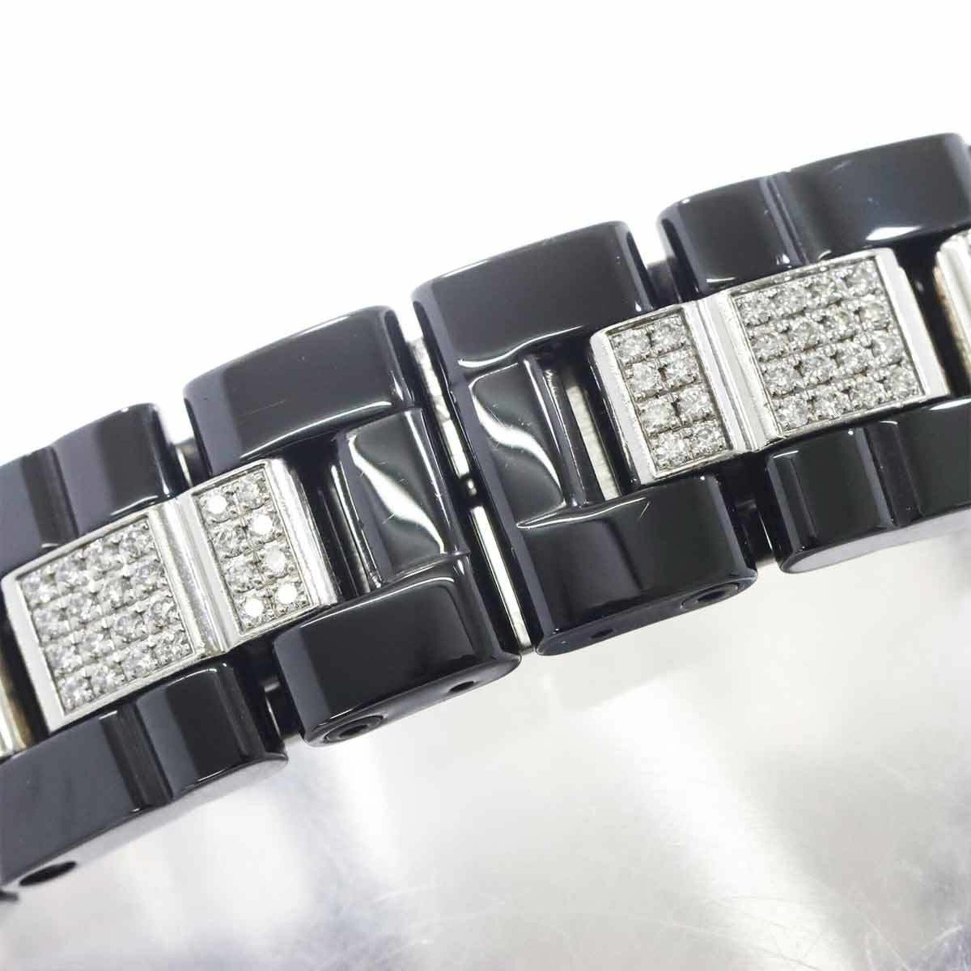Chanel J12 33mm H1338 Genuine Diamond Ladies' Black Ceramic Date Quartz