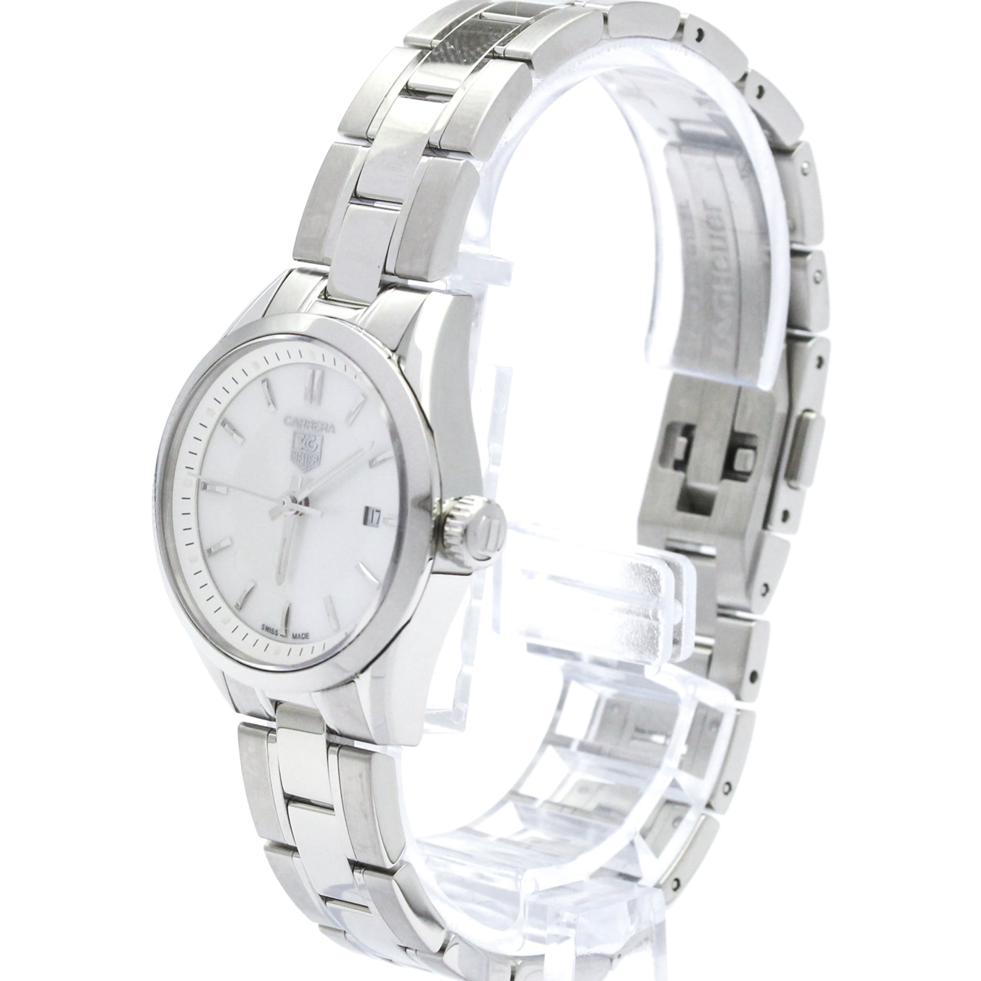 TAG HEUER Carrera Stainless Steel Quartz Ladies Watch WV1415 Polished
