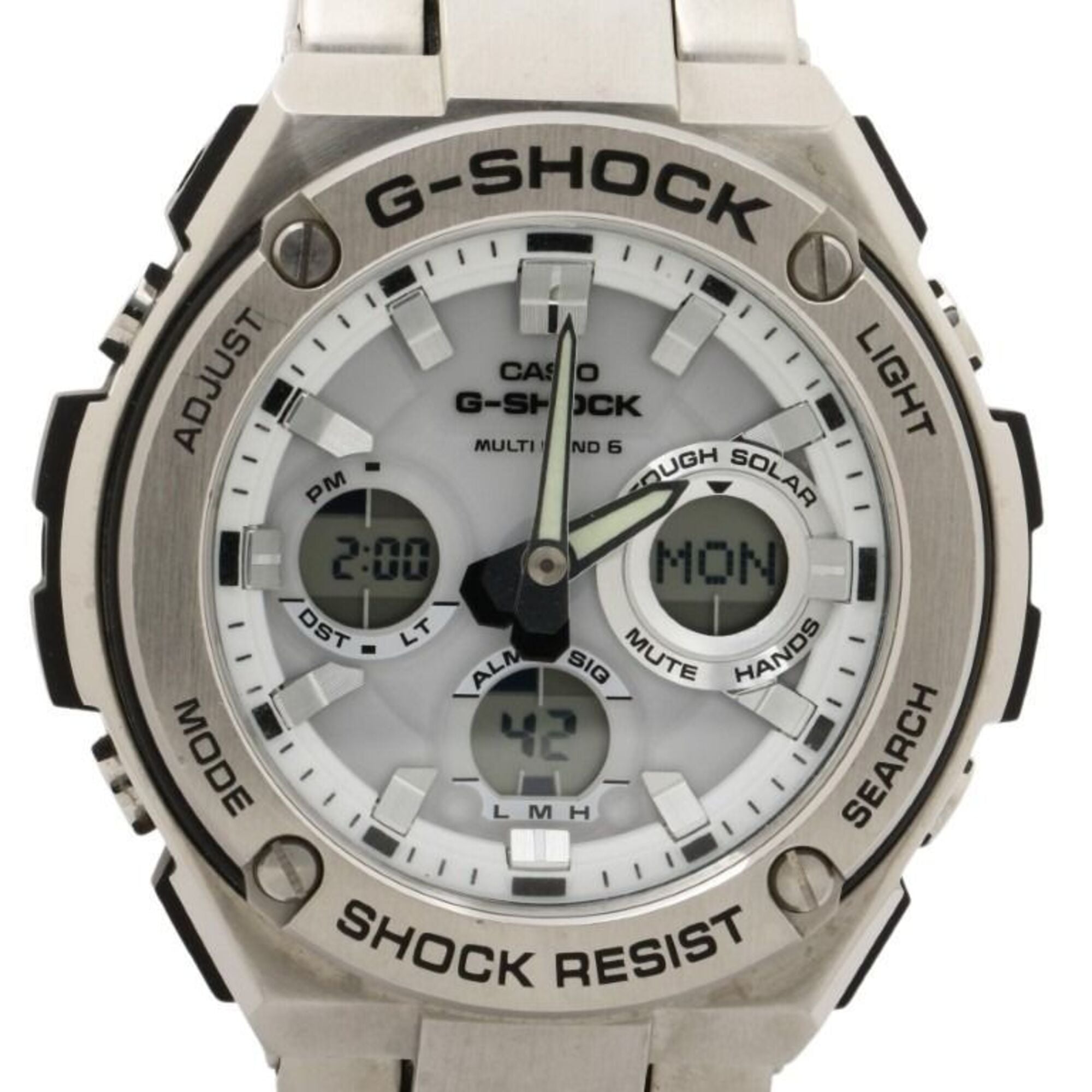 CASIO G-SHOCK G-STEEL GST-W100 Series GST-W110D-7AJF White Silver Resin/Stainless Steel Men's Watch