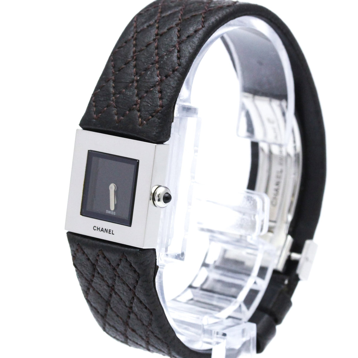 Chanel Matelasse H0116 horloge met zwarte wijzerplaat, 19 mm