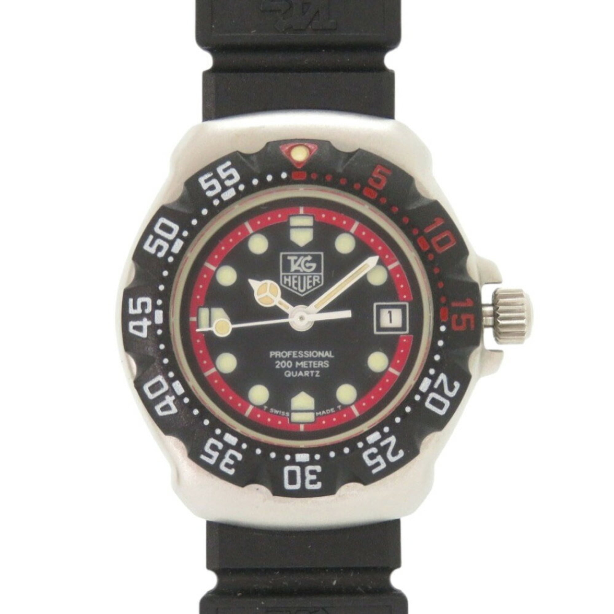 TAG Heuer Formula 1 374.508 Stainless Steel Rubber Black Quartz Watch with Dial 1729