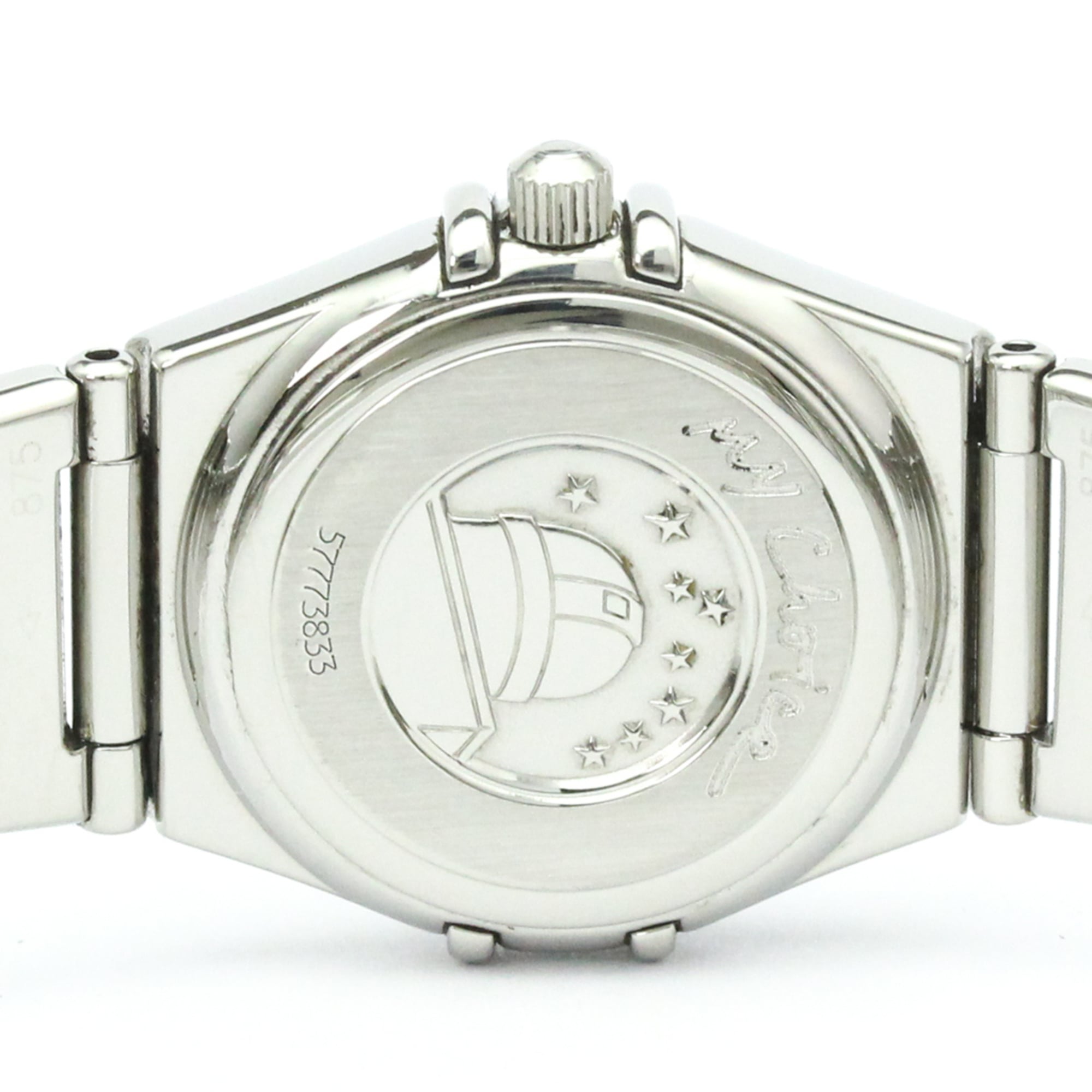OMEGA Constellation DamenQuarz-Uhr aus Edelstahl mit Diamanten und Perlmuttzifferblatt 1567.66