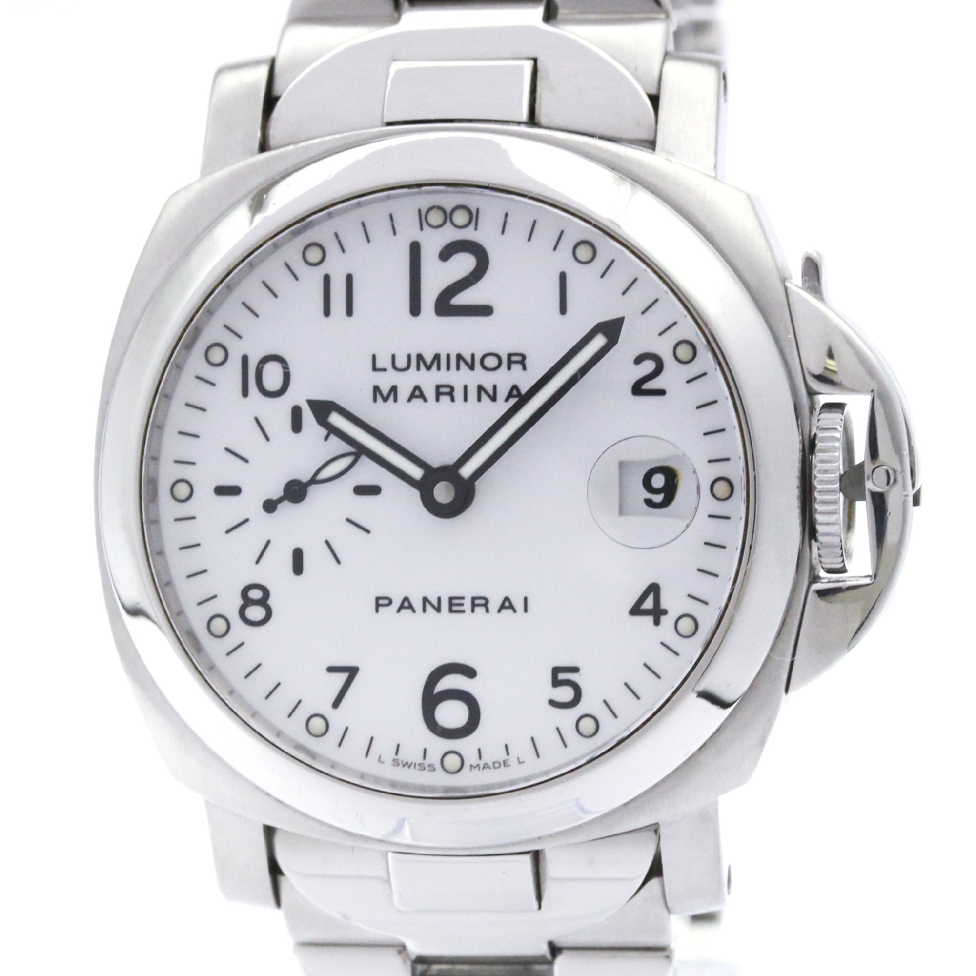 PANERAI Luminor Marina Steel Automatic Mens Watch PAM00051 Polished