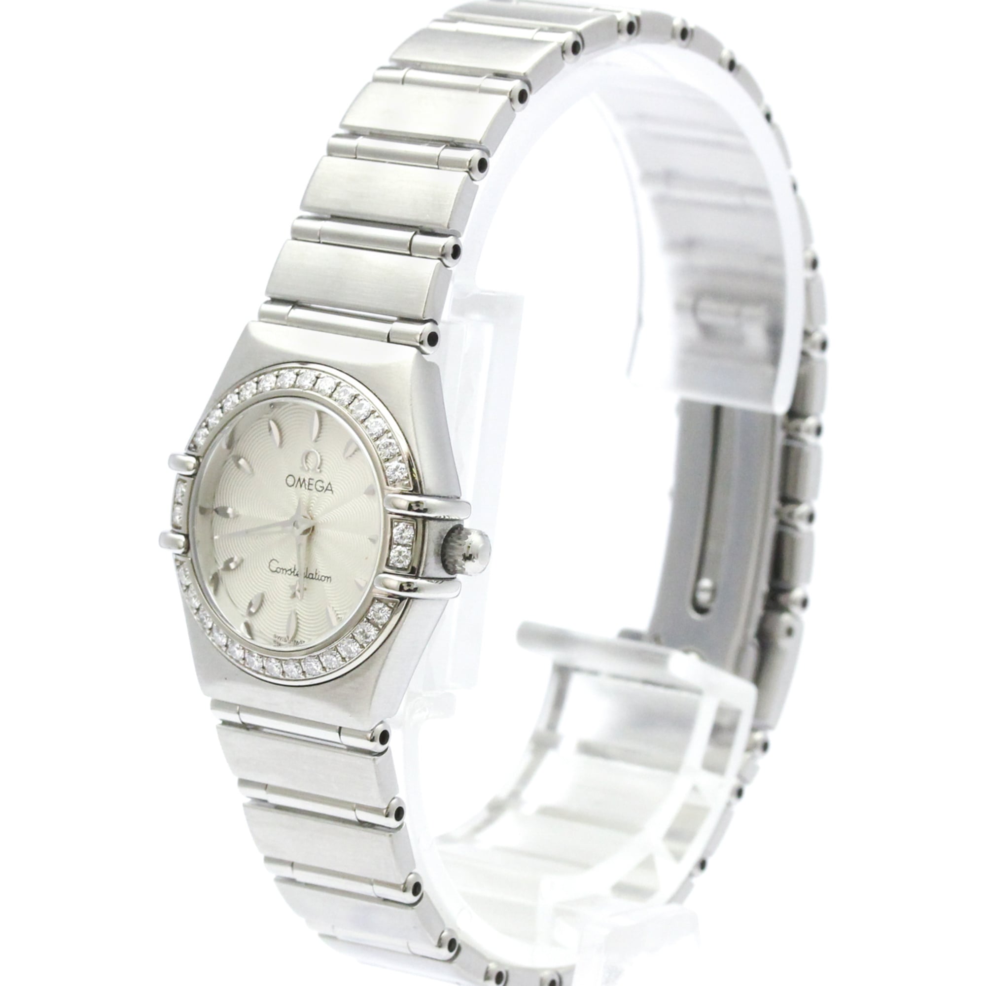 OMEGA Constellation Diamond MOP Dial Steel Quartz Ladies Watch 1466.31 Polished