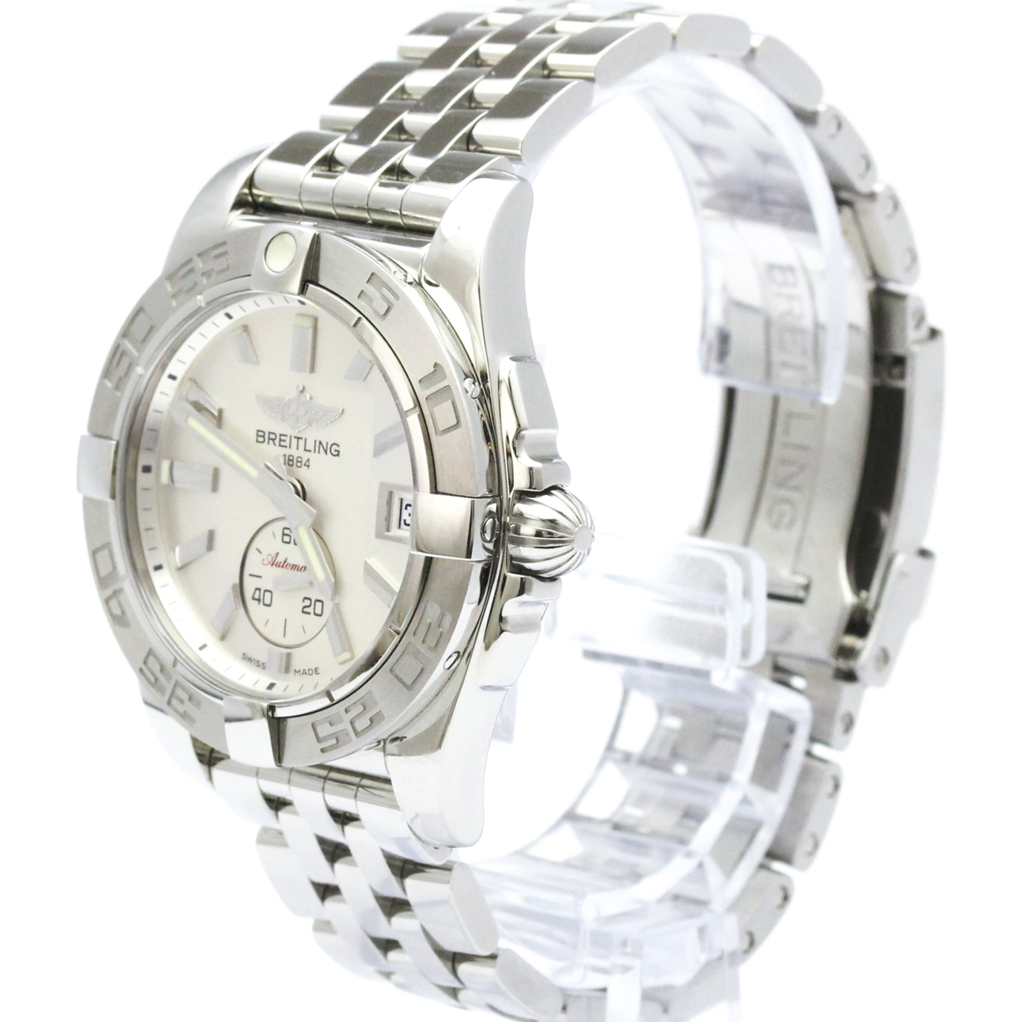 BREITLING Galactic 36 Steel Automatic Mens Watch A37330 Polished
