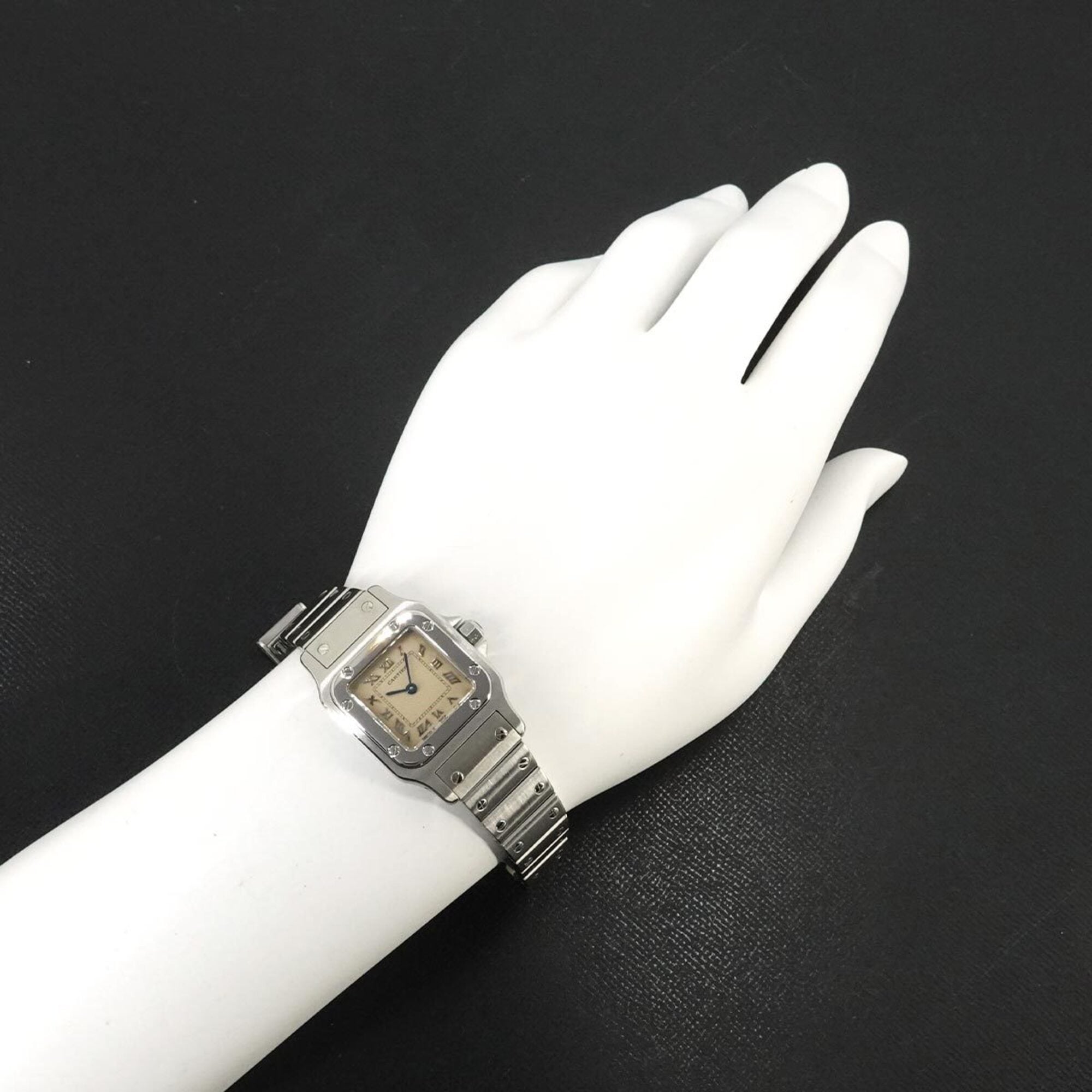 Cartier Santos Galbee SM W20024D6 Wo Ivory Quartz