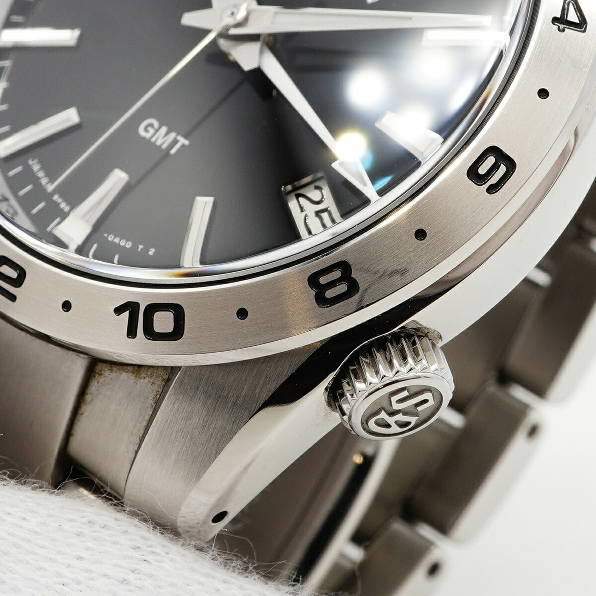 Grand Seiko Grand Sport Collection GMT SBGN027 Black Dial 38mm Watch