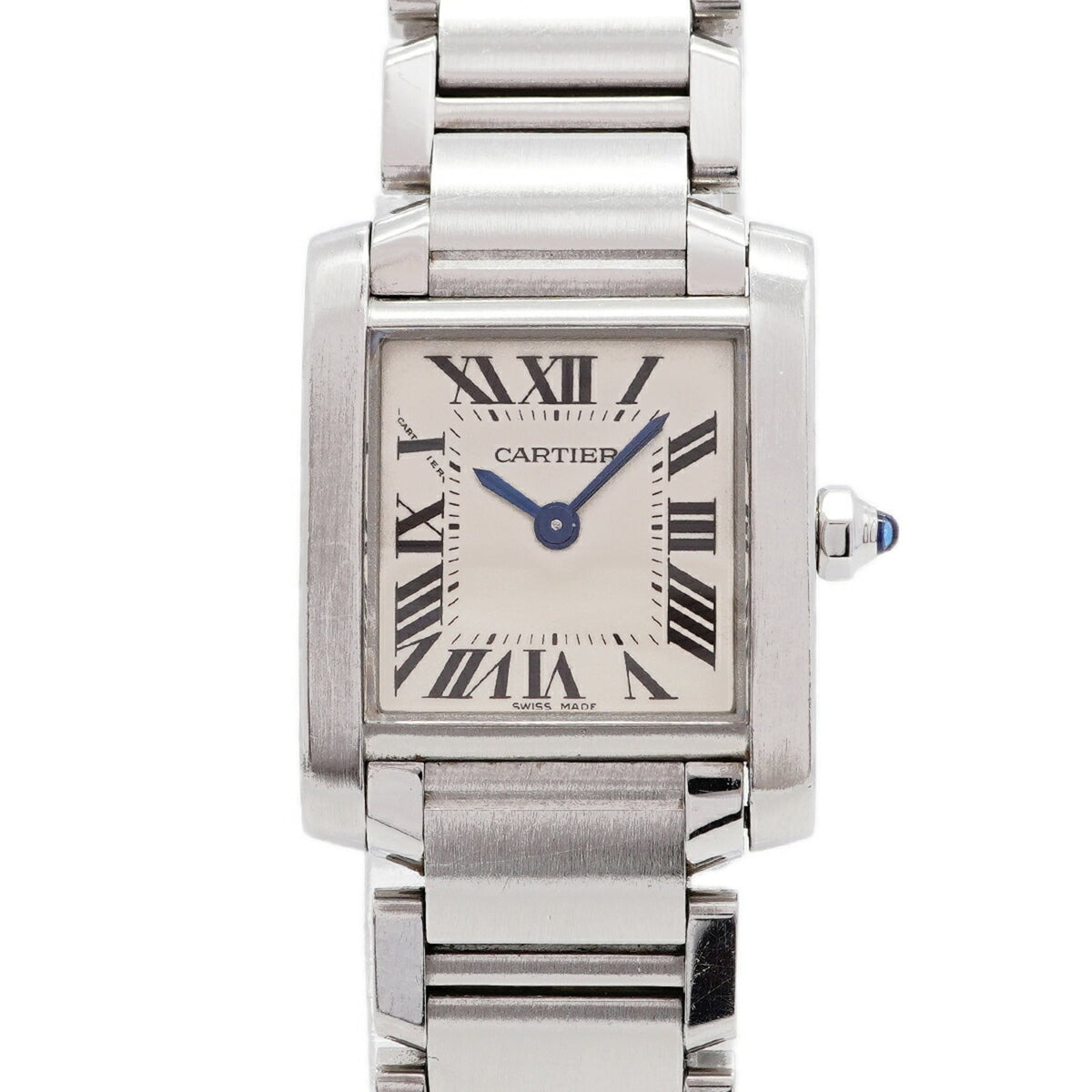 Cartier Tank Française SM W51008Q3 Weiß Zifferblatt 20 mm Uhr