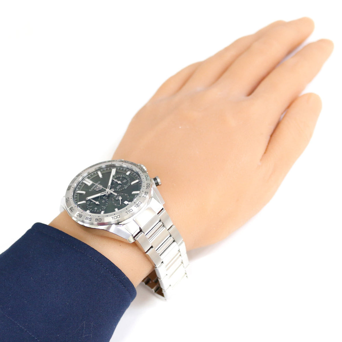 TAG Heuer Carrera Calibre 02 CBN2A10 Grün Zifferblatt 44 mm Uhr