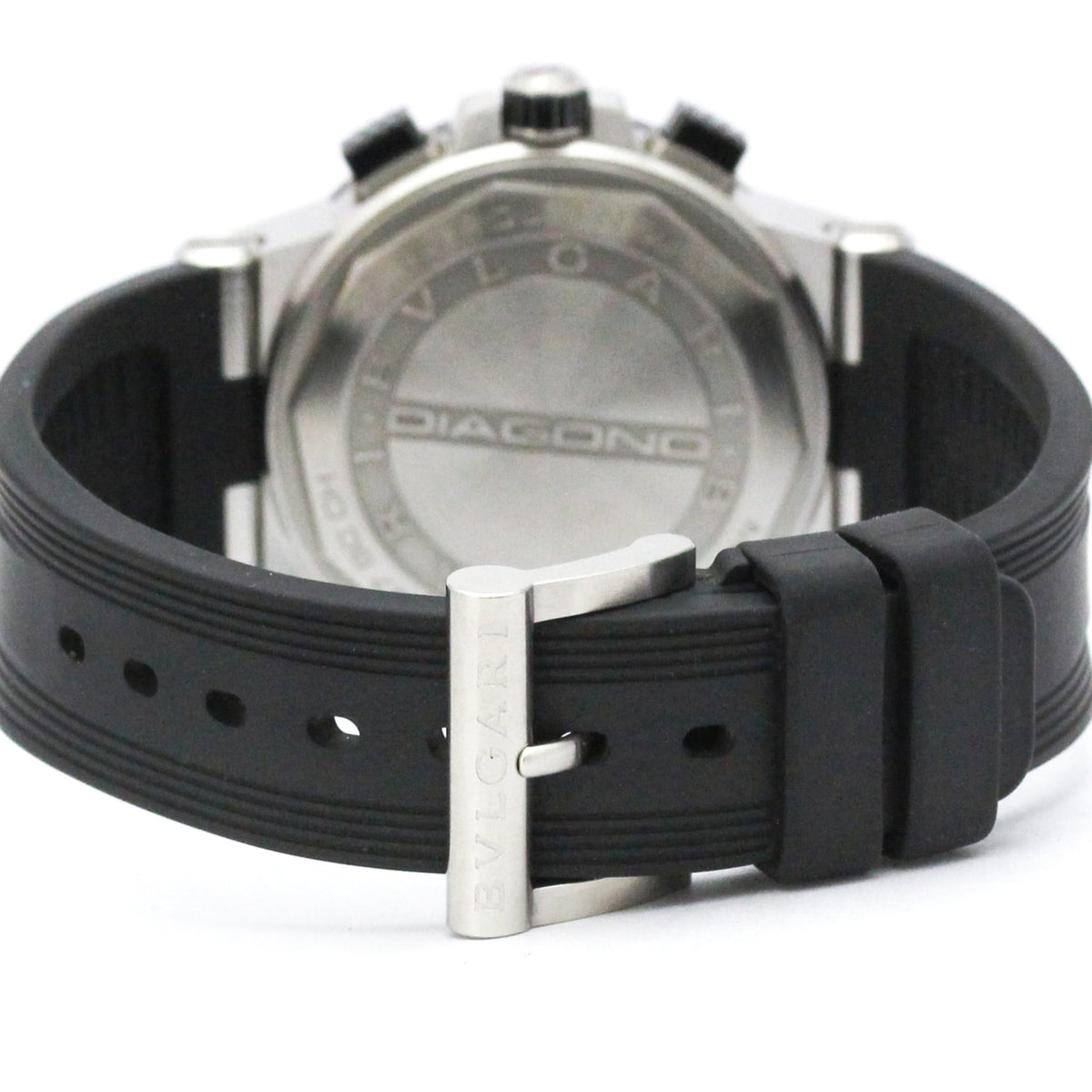 Bvlgari Diagono DG37SCCH horloge met zwarte wijzerplaat, 37 mm