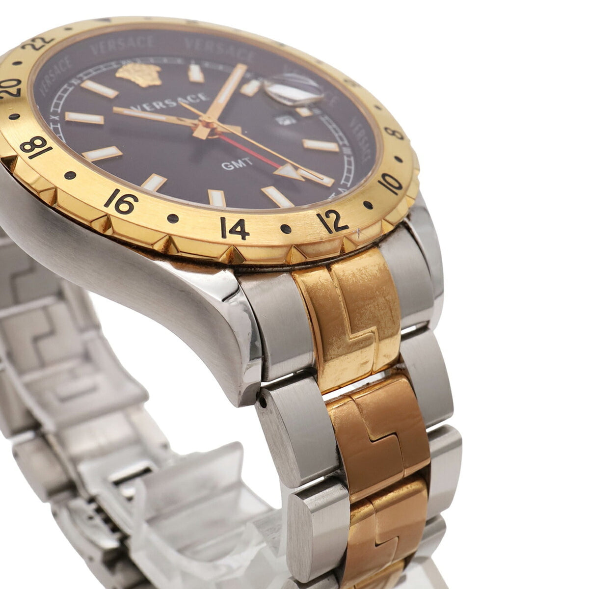 Montre Versace Helenium Gmt Medusa Date 11040015 Noir Cadran 42 mm