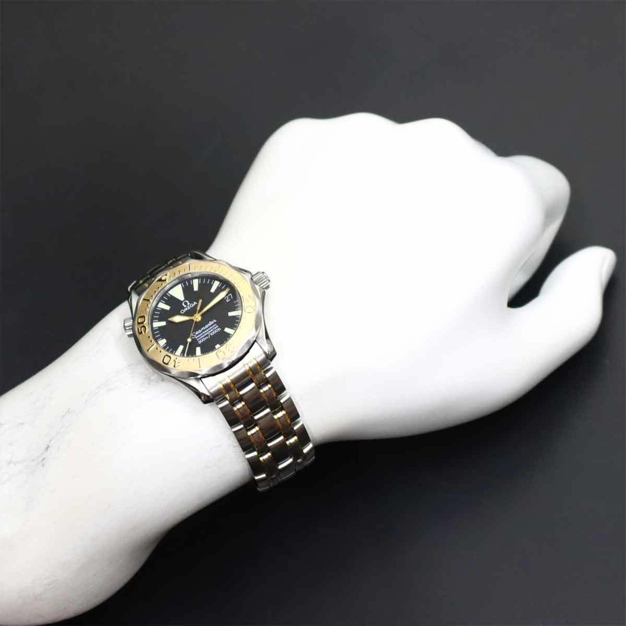 Omega Seamaster 300 Professional Two-Tone 2453 50 Boys' Date Black YG Automatic