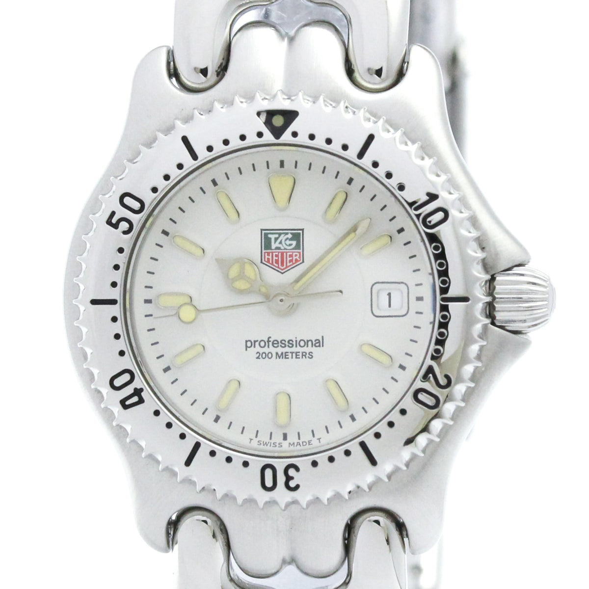 TAG Heuer Sel WG1312 horloge met witte wijzerplaat, 28 mm