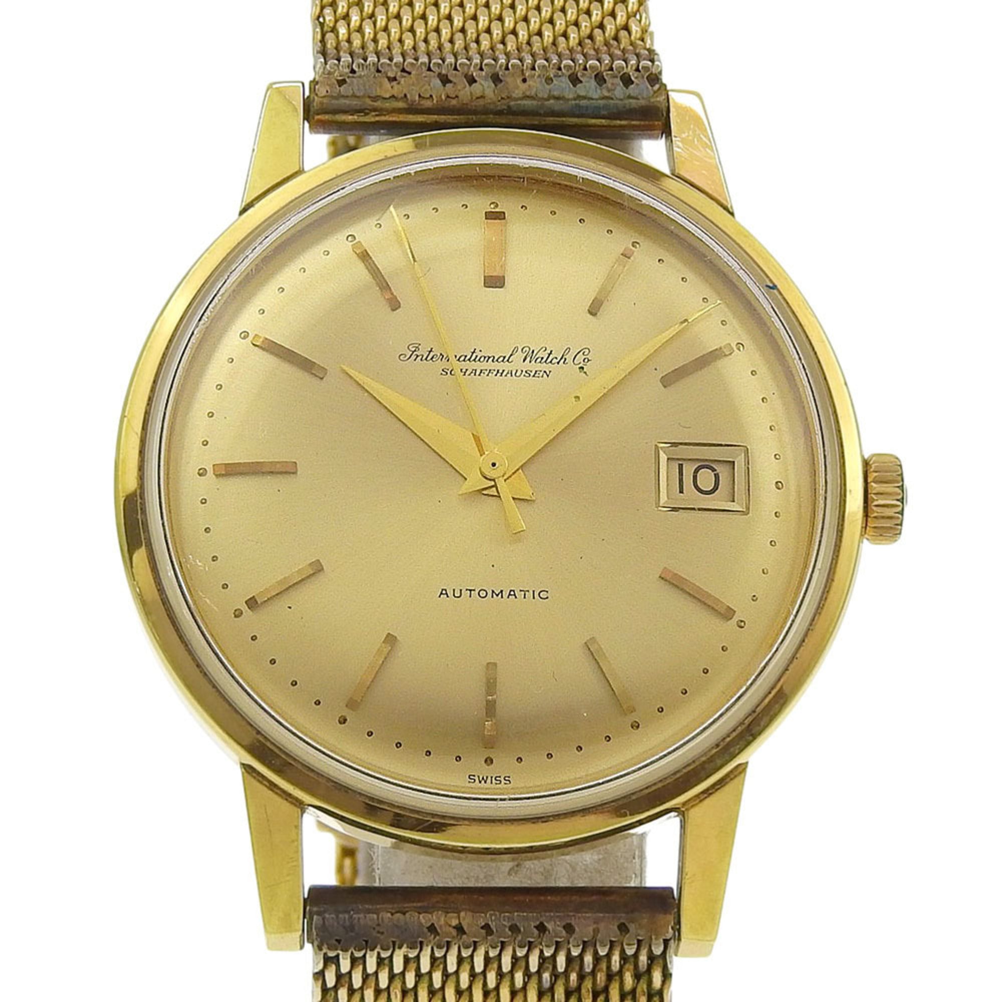 International Watch Company IWC Caliber 8541 Men's Automatic with Gold-Plated Analog Display and Gold Dial