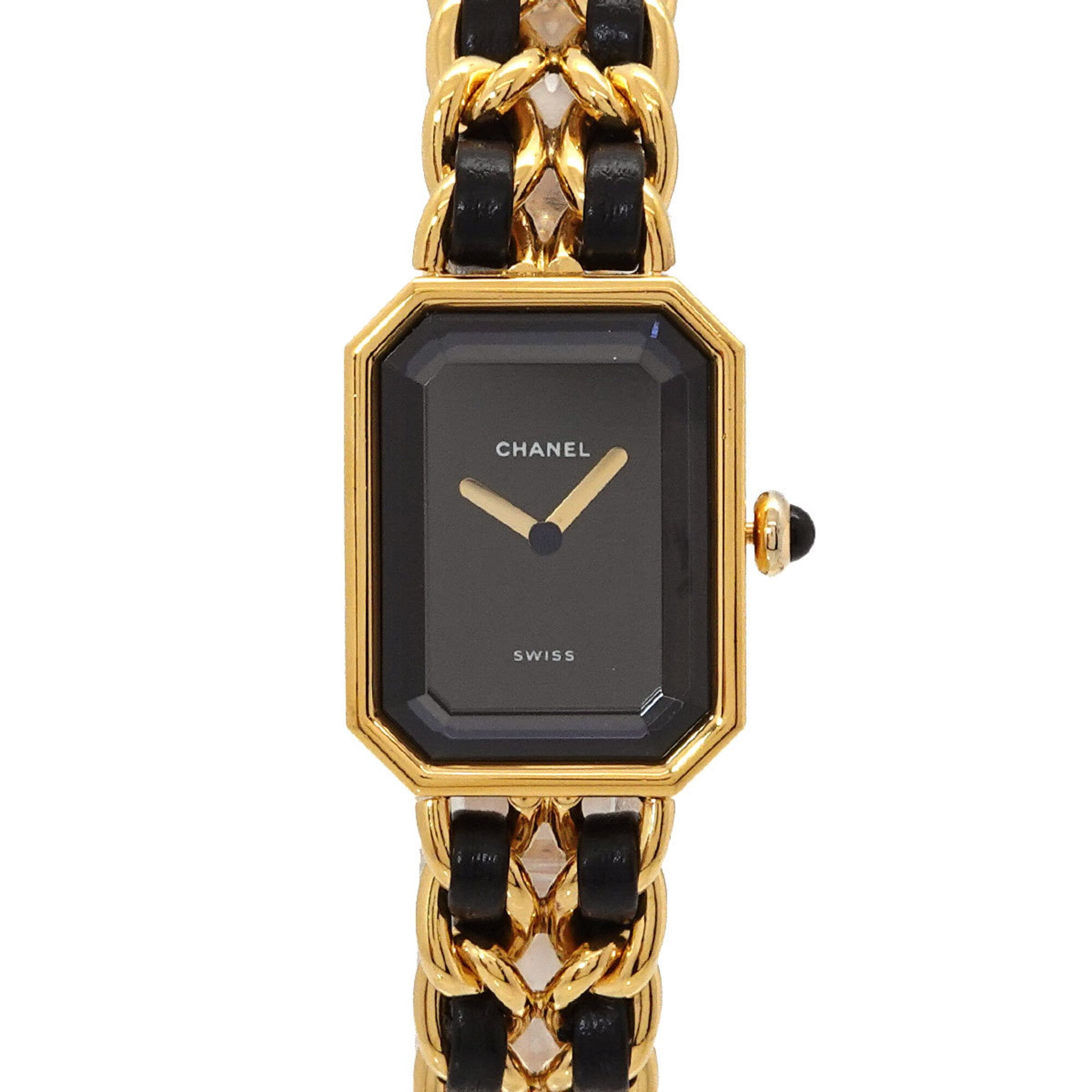 Chanel Premiere Large Size H0001 Women's Watch Black Gold Quartz