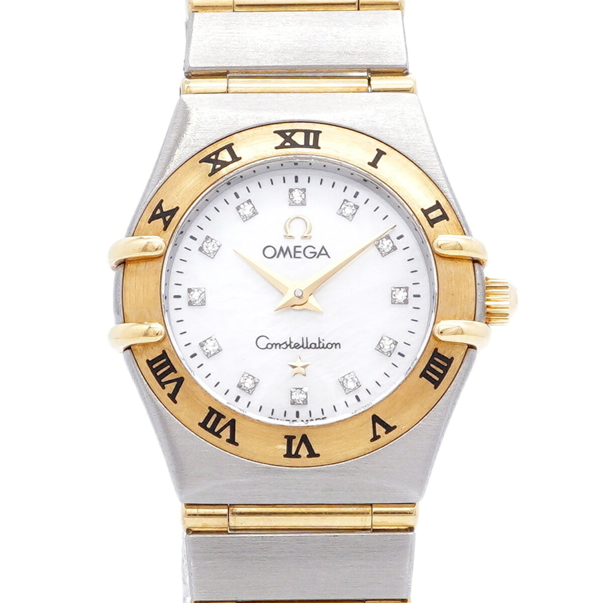 Omega Constellation 12P Diamond 1262.75 Weiß Zifferblatt 22 mm Uhr