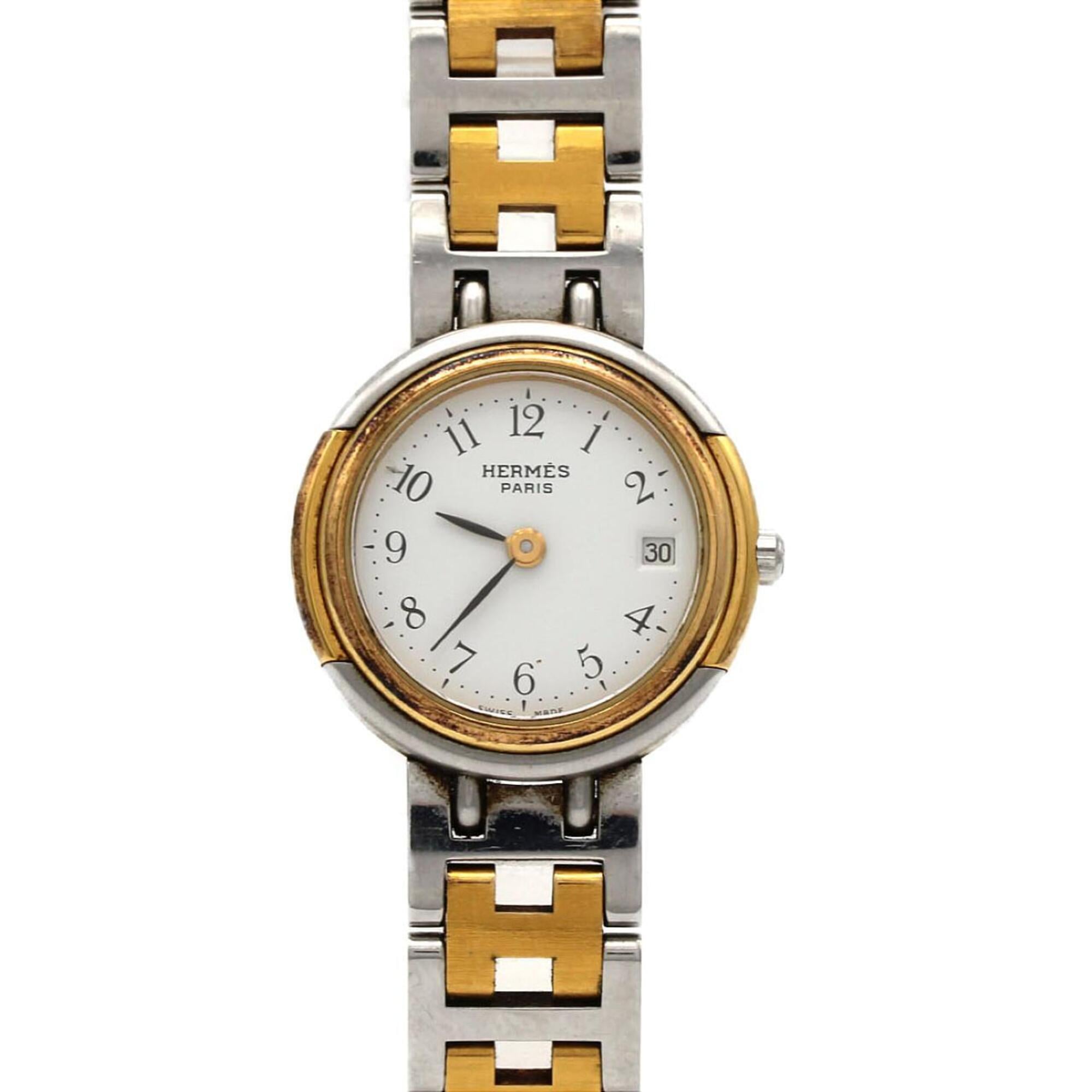 Hermes Windsor GZl1jdzo White Dial 24mm Watch
