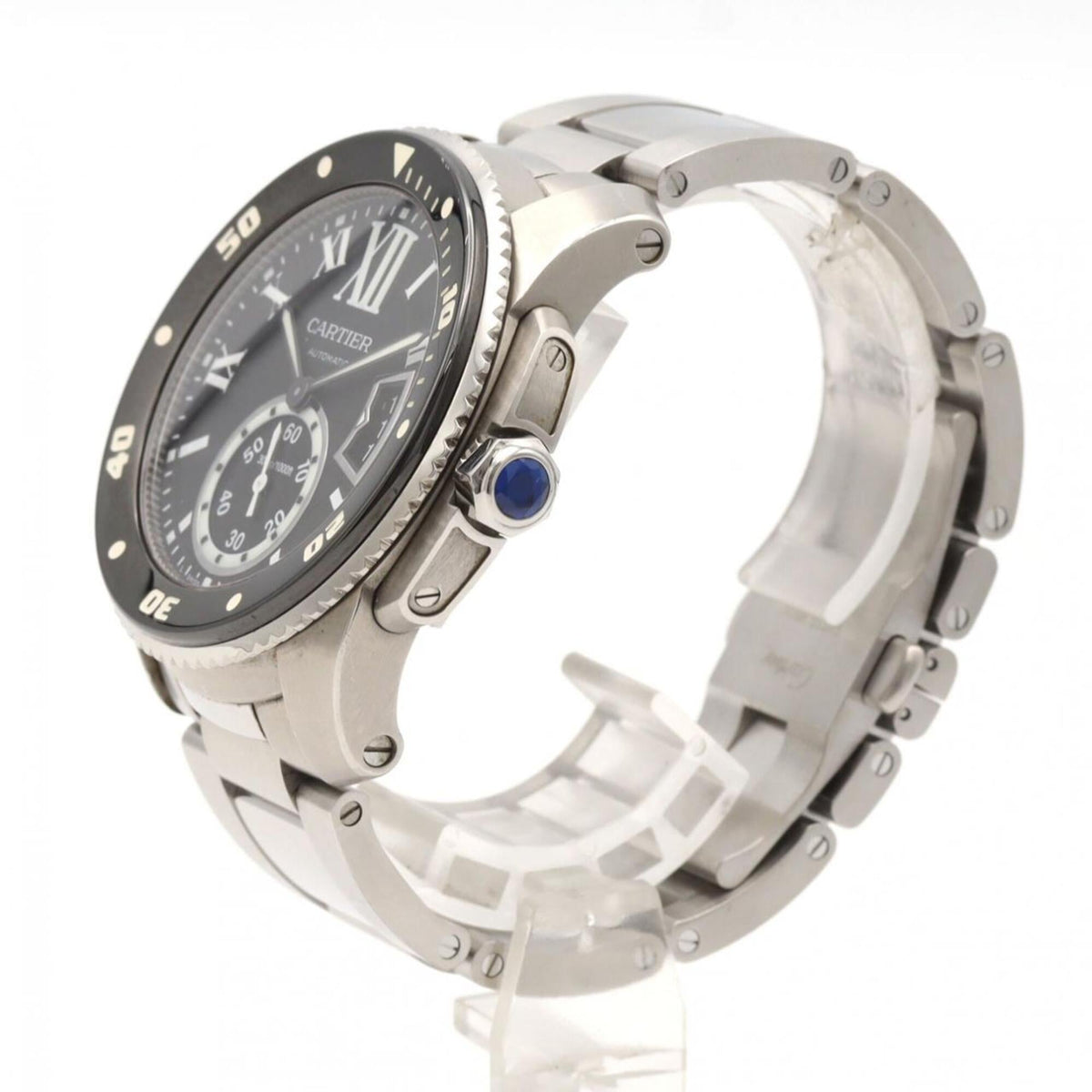 Cartier Calibre de Diver W7100057 horloge met zwarte wijzerplaat, 42 mm