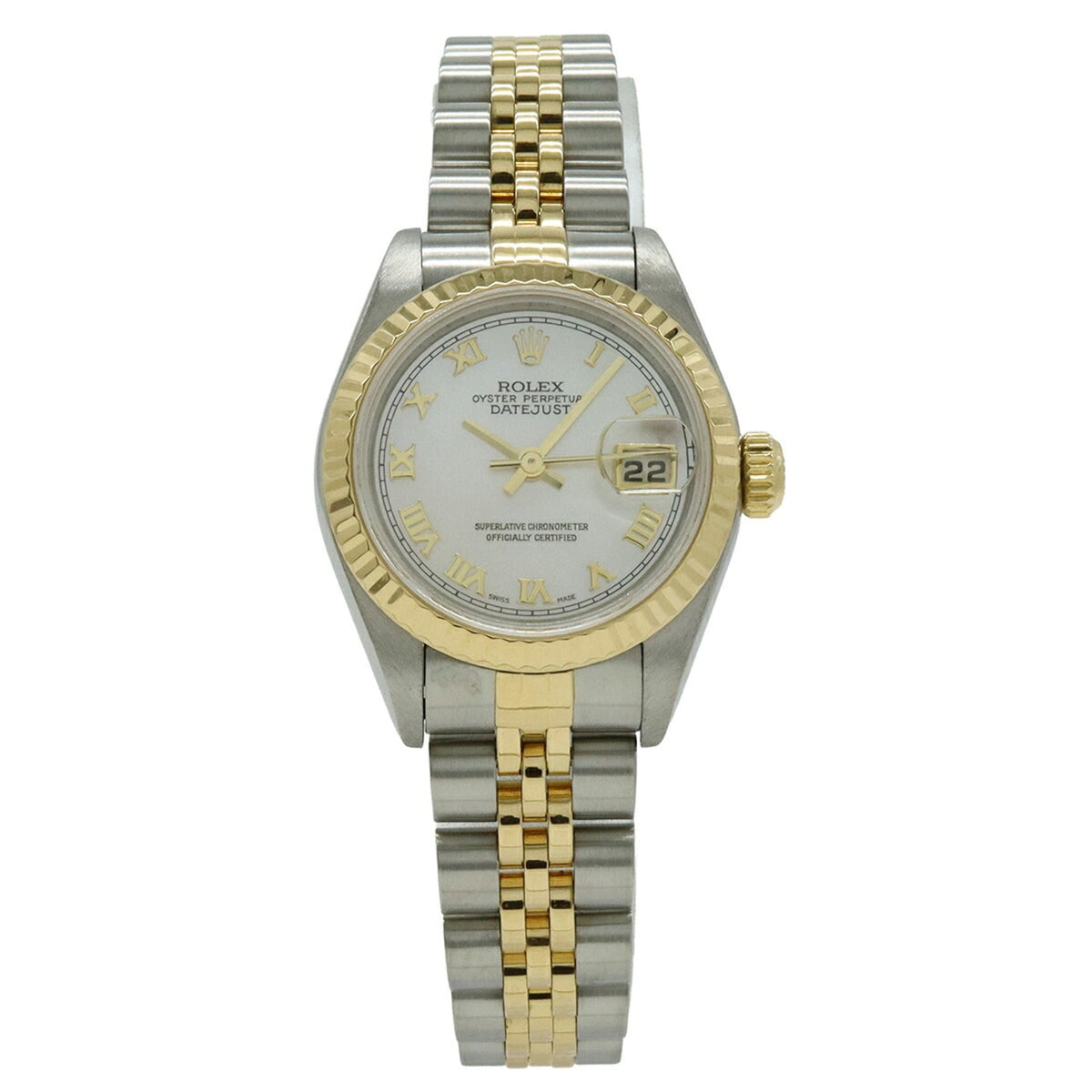 Rolex Datejust White 79173NR White shell Dial 26mm Watch