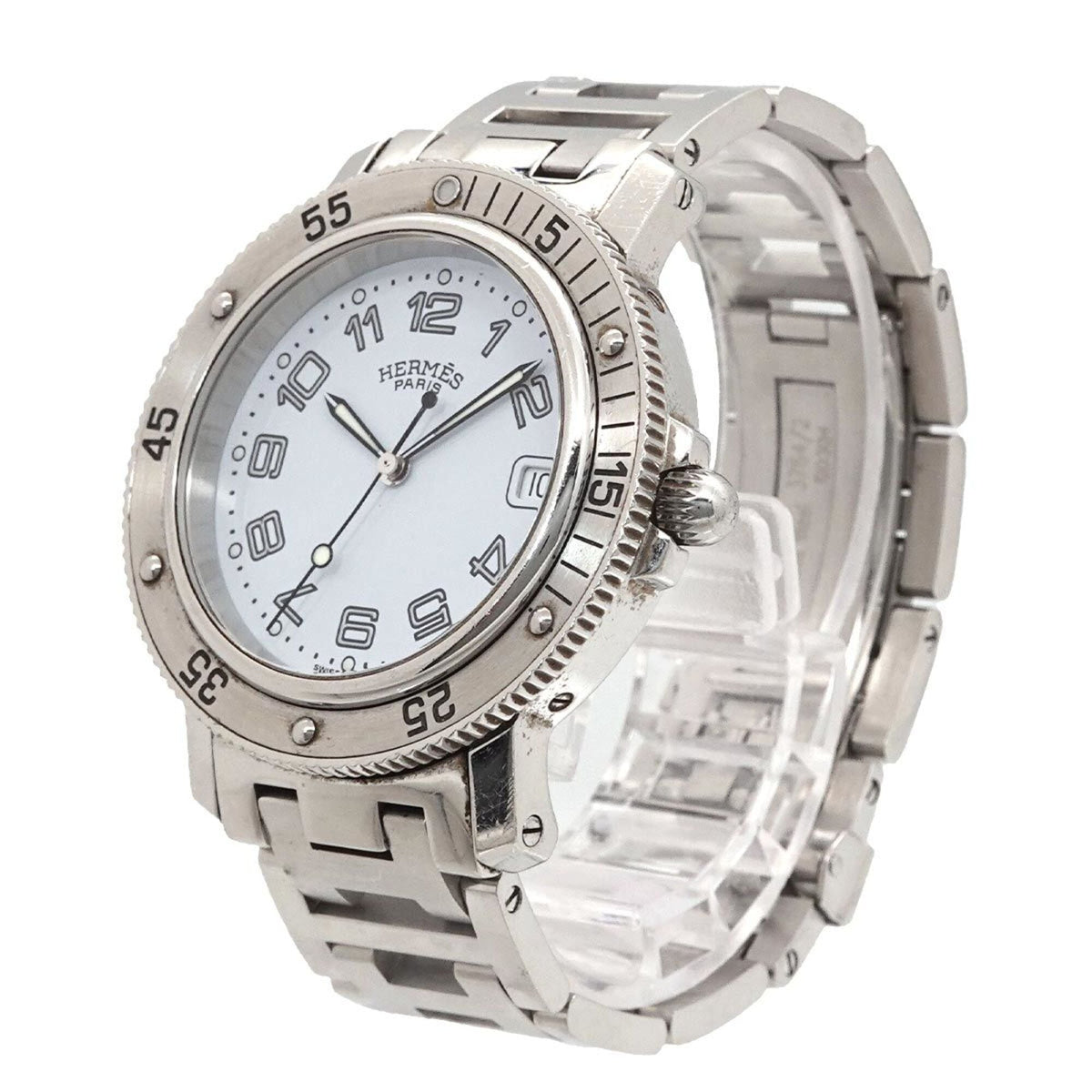 Hermes Clipper Diver CL7 710 White Dial 37mm Watch